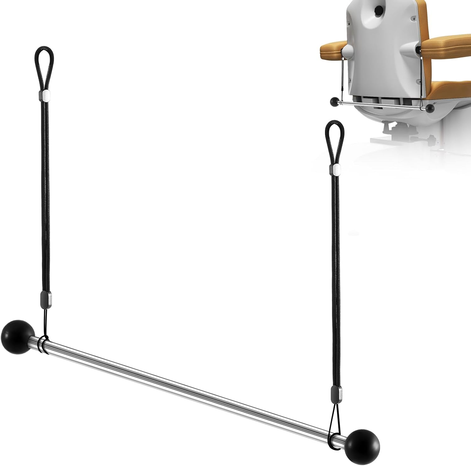 Otoolling Bed Roll Paper Disposable Sheet Dispenser Hanger Holder Exam Table Paper Hangs Metal Design for Treatment Beds with Removable Armrests, Accommodates 24" Disposable Sheet Rolls image number 5