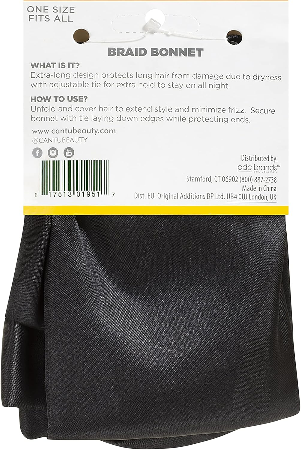 Cantu Braid Bonnet Shower Cap, X-Large