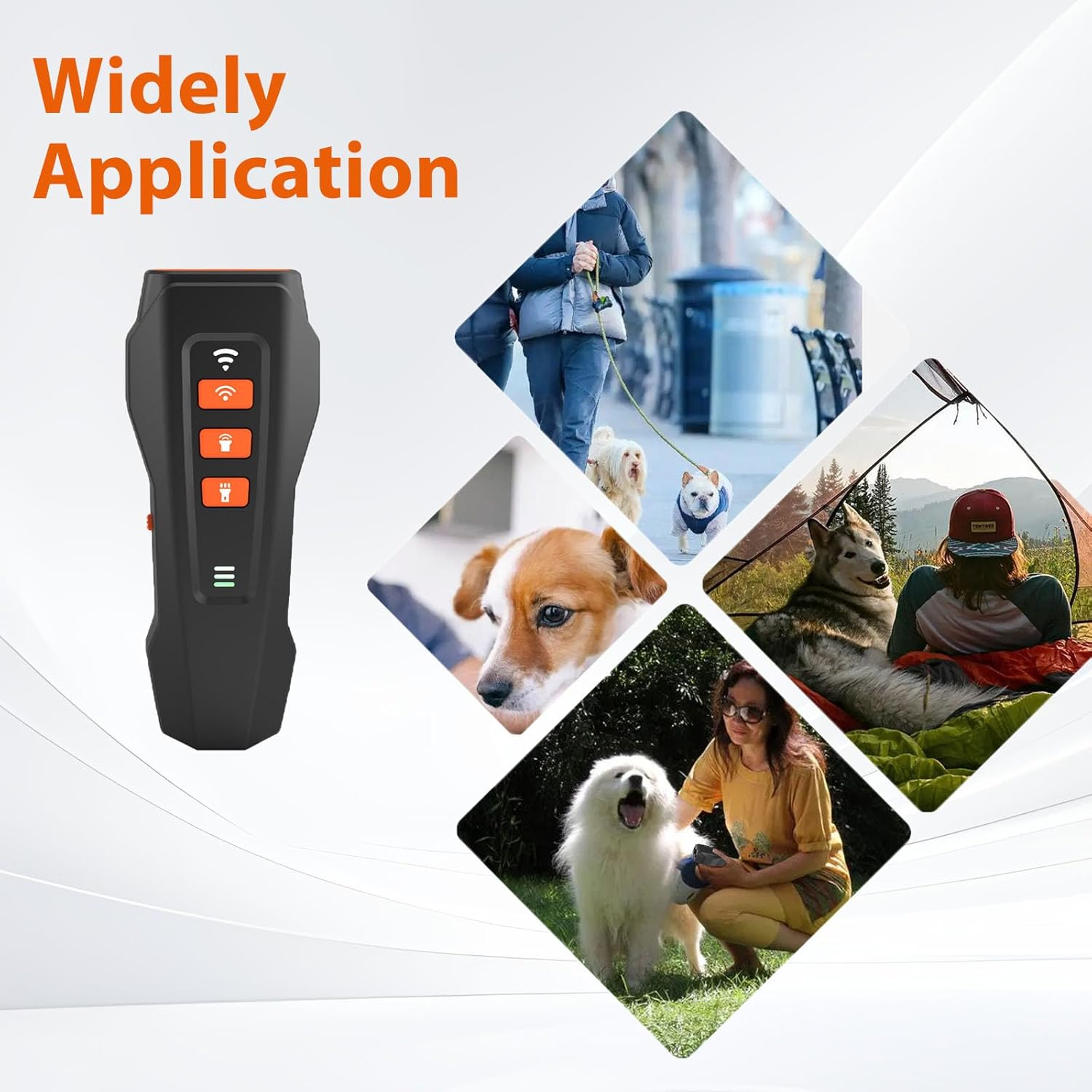 NUFECARG Dog Barking Control Device, Ultrasonic anti Barking Device for Dogs with LED Flashlight, 3 Training Modes, USB Rechargeable, Humane Dog Bark Deterrent for Indoor & Outdoor Use image number 4