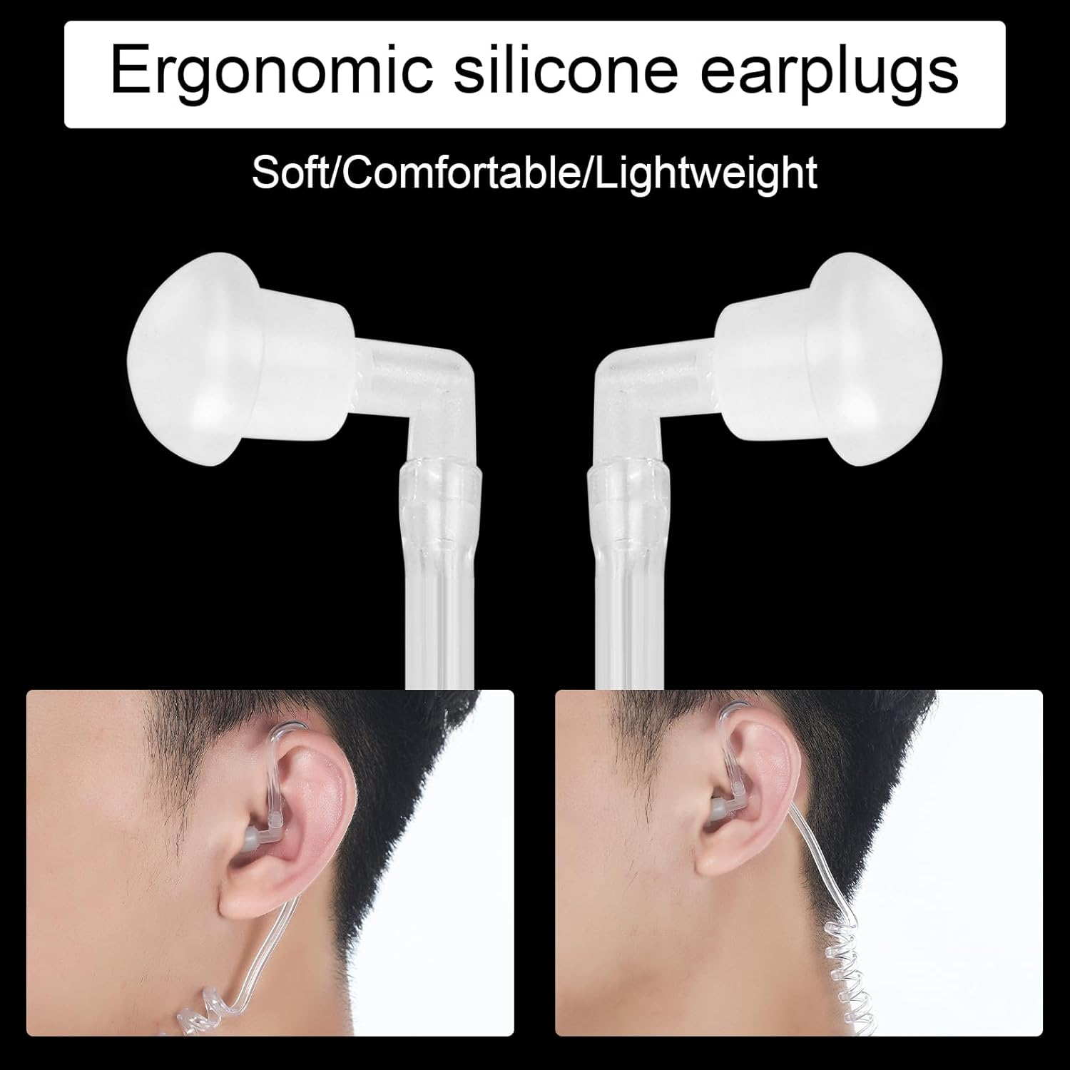 Mepase Set of 8 Agent Costume Set Secret Security Guard Costume Adjustable Pre-Tied Zipper Tie ID Badge Prop Black Sunglasses Earpiece for Men Halloween Party Cosplay Game, Black image number 2