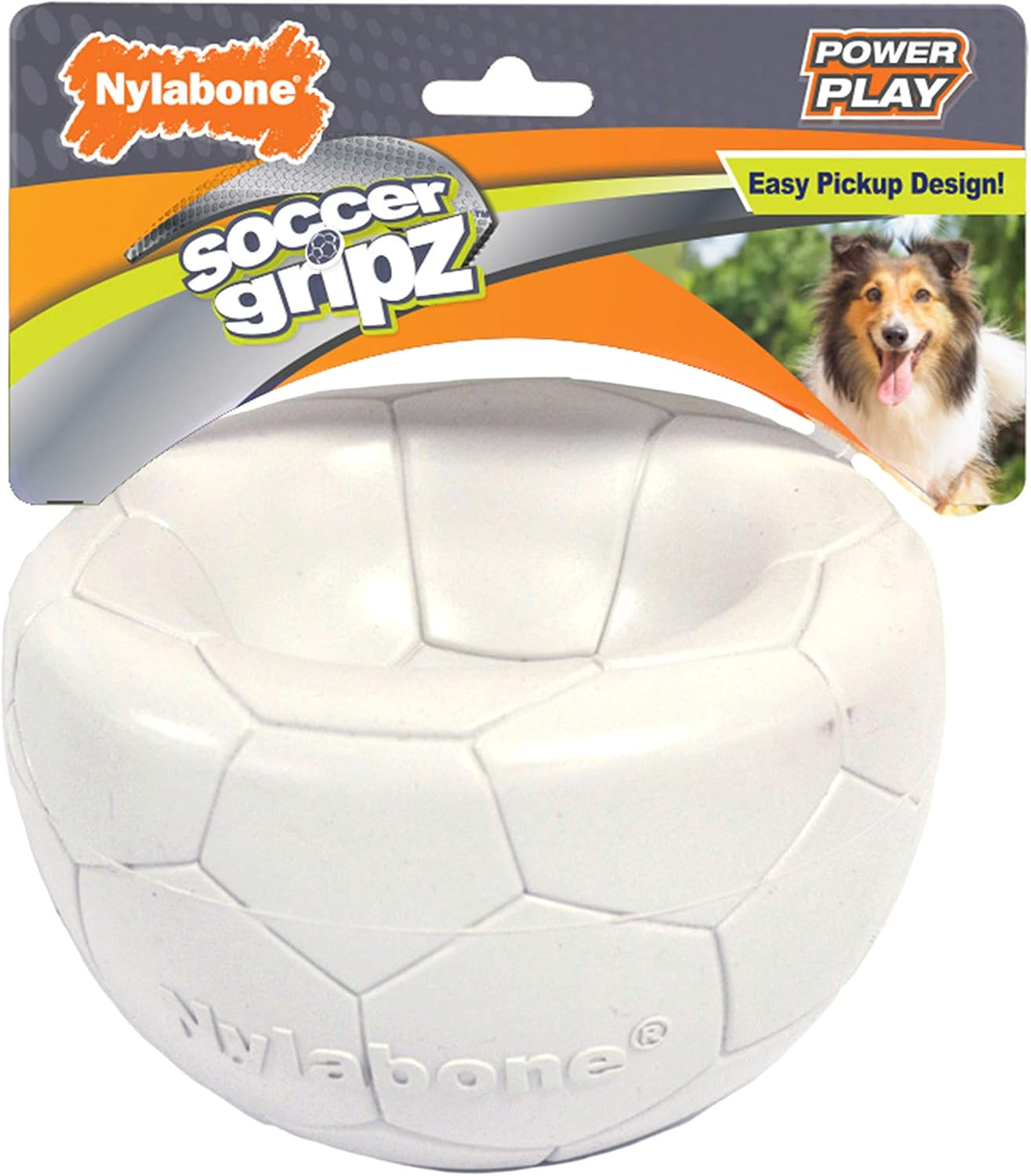 Nylabone Power Play Gripz Dog Soccer Ball Toy with Easy Pickup Design Medium - 5.5 In. image number 5