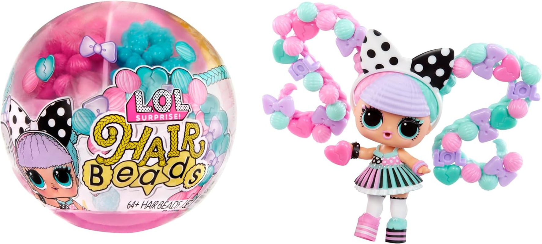 L.O.L. Surprise! Hair Beads Tots - Collectible Doll with 60+ Hair Beads - Hair Beads Doll with DIY Hairstyles - Suitable for Girls and Boys Ages 4+ image number 2