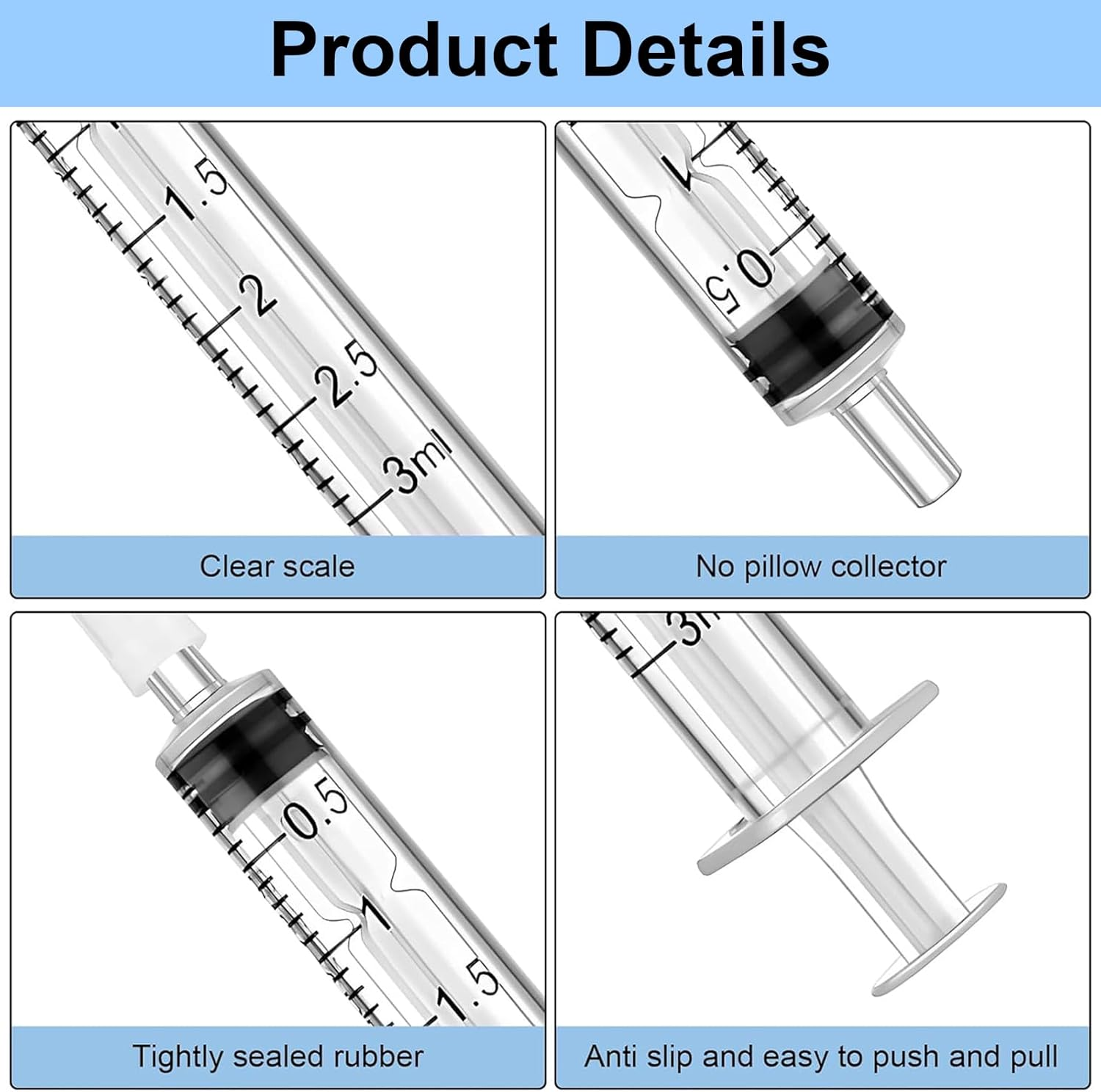 42 Pieces 3Ml Colostrum Syringes with Caps, Colostrum Collector Kit Include 20Pcs 3Ml Sterile Syringes, 1 Measuring Cup, 1 Storage Bags, 20 Labels