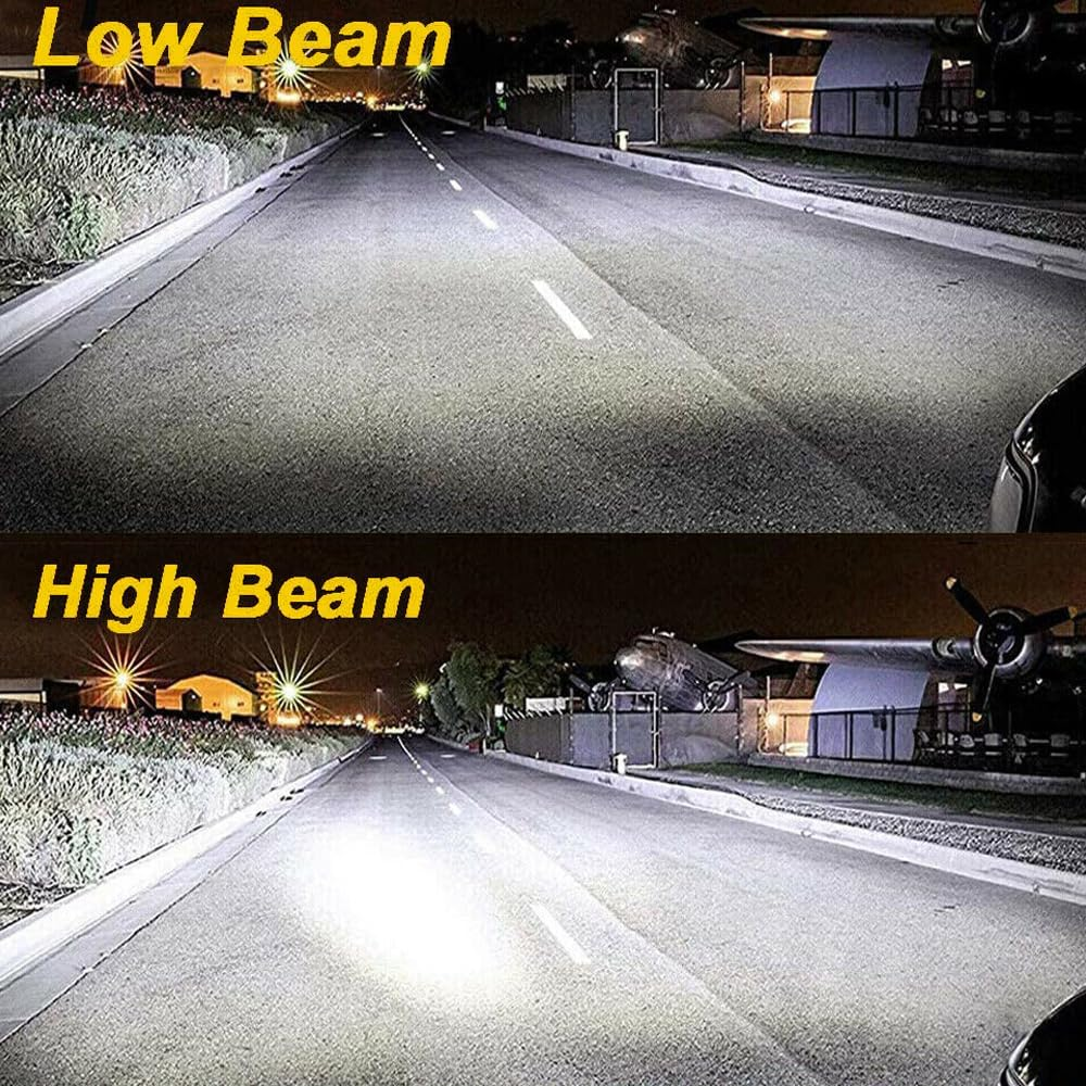 Yanchaofei 5X7 7X6 in LED Headlights Replacement for Chevy S10 Blazer Express Cargo Van 1500 2500 3500 Pickup Dod-Ge Ram F250 E350 Wrangler YJ XJ Cherokee Truck with 45W Hi/Lo Beam Amber/White DRL image number 2