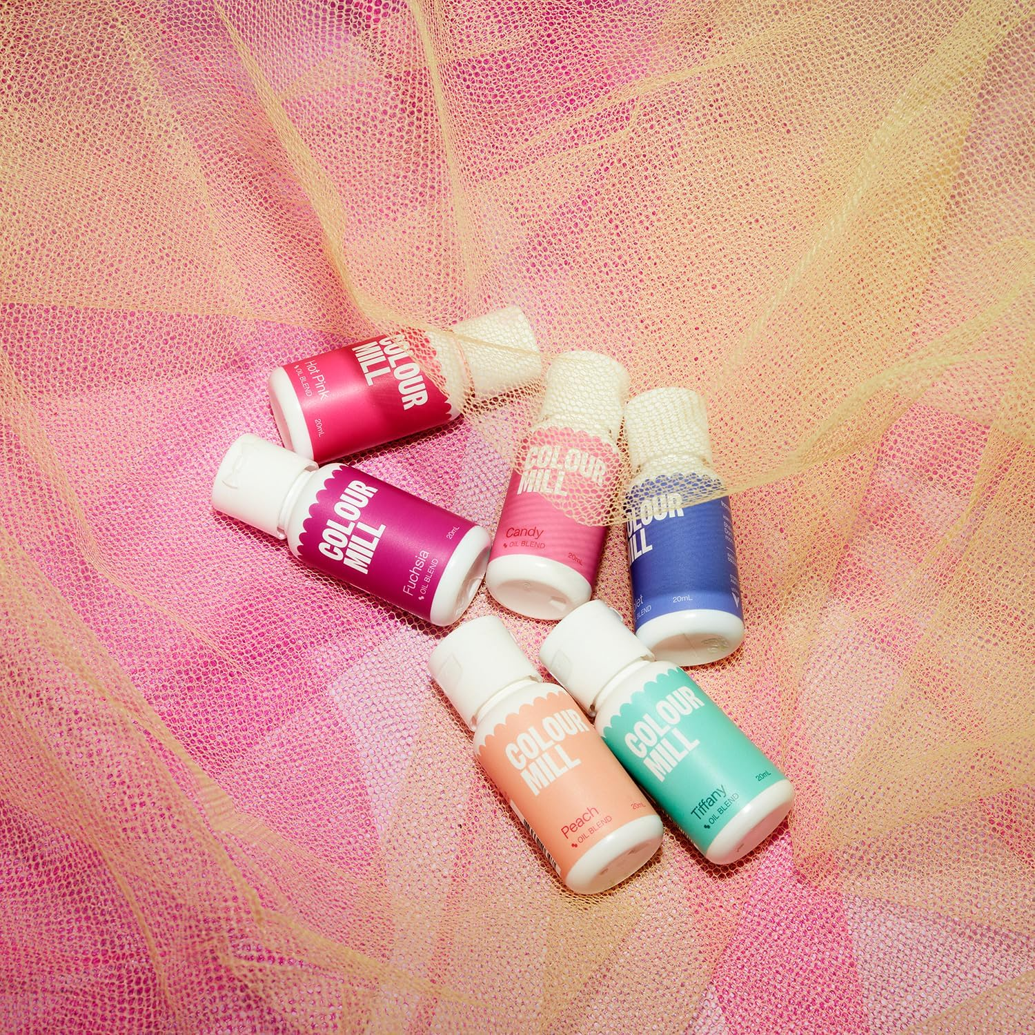 Colour Mill Fairytale Pack Oil Blend Oil-Based Food Colouring, 6 Colours X 20Ml Each: Candy, Hot Pink, Fuchsia, Peach, Tiffany, Violet, 120Ml Total, 4.08 Fl Oz image number 4