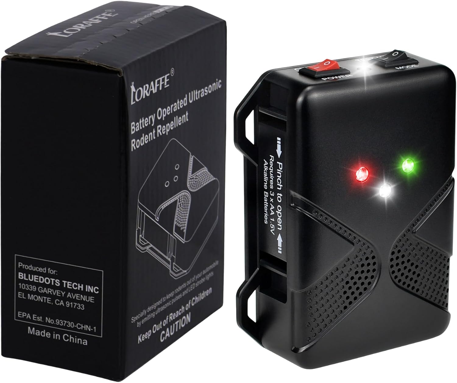 Loraffe Rodent Repellent Ultrasonic under Hood Animal Repeller Battery Powered Rodent Strobe Light Keep Rat Mice Away from Car Engine Truck Garage Attic Basement Warehouse Barn Shed Vehicle Protection image number 4