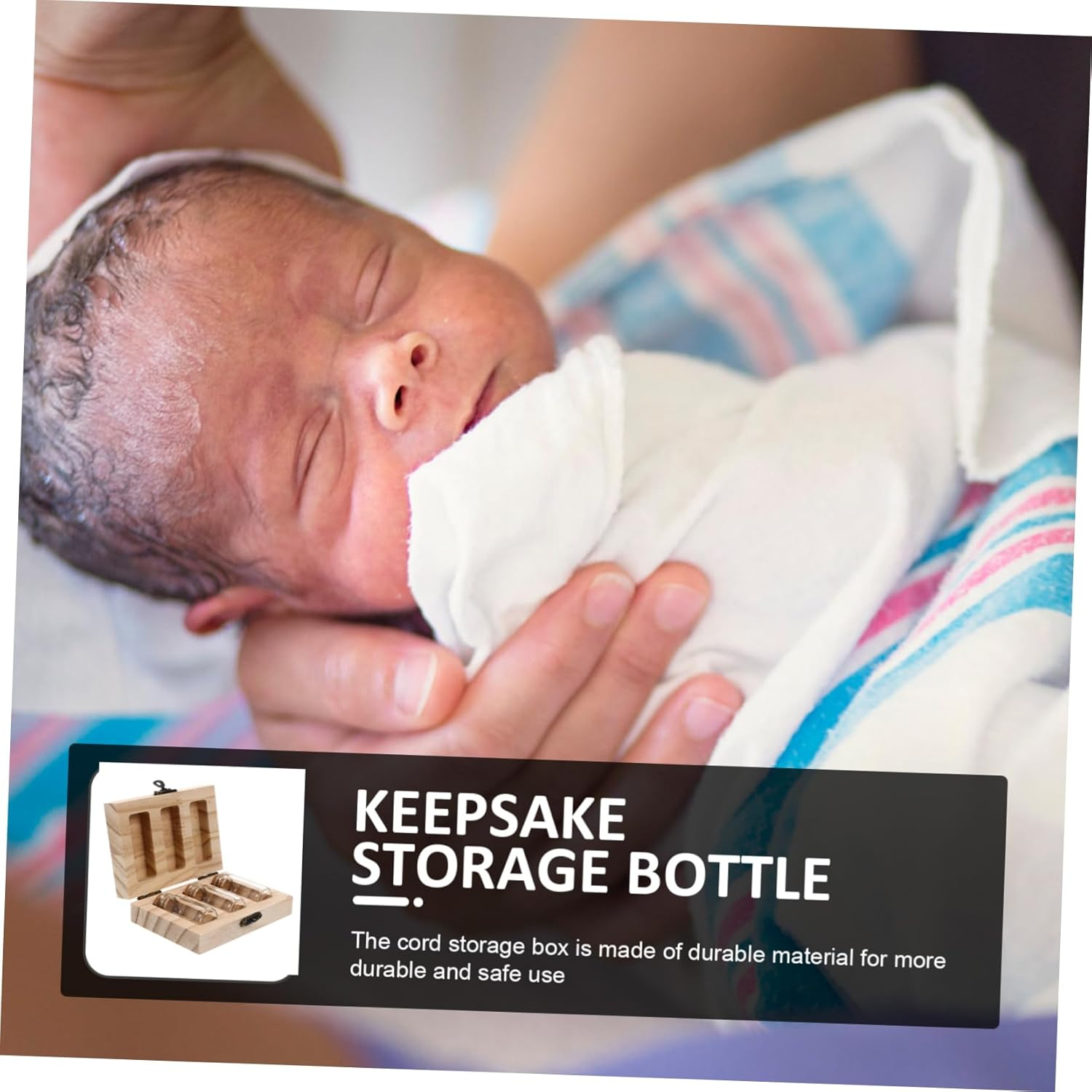 Boy Girl Bottle Fetal Hair Umbilical Cord Preservation Box Souvenir Storage image number 2