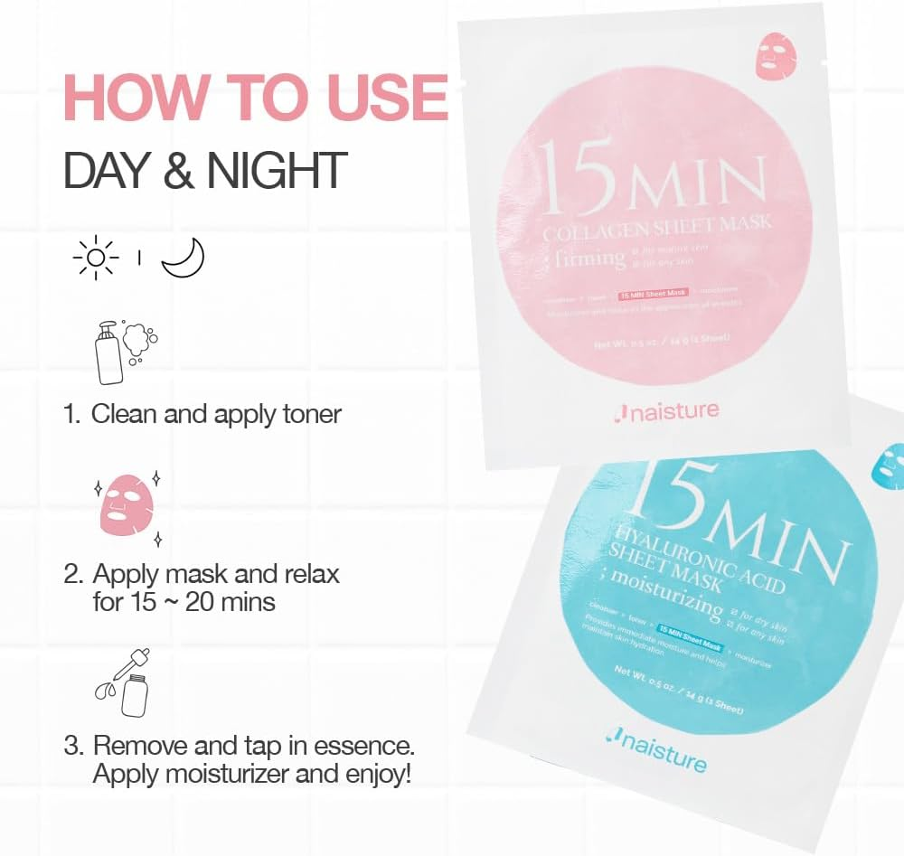 15 Min Pamper Me Kit by Naisture &ndash; Korean Spa Kit for Women with Hair Mask, Hand and Foot Masks, Eye Mask, and Face Masks image number 1