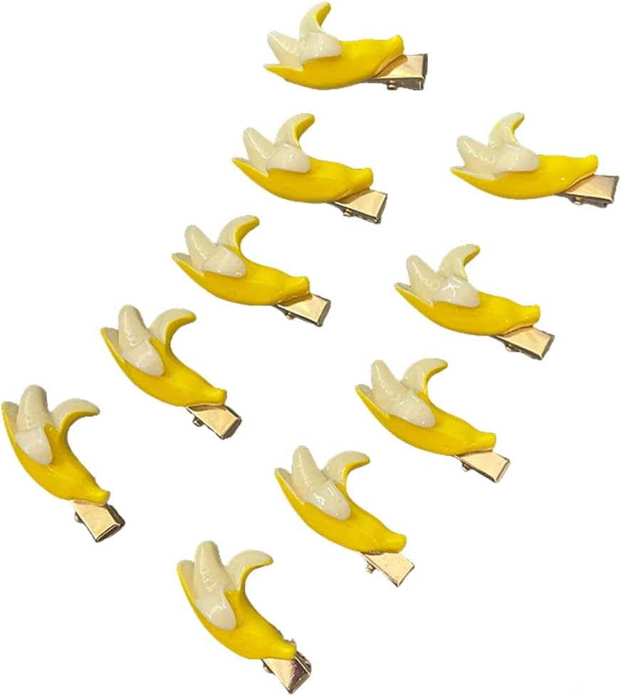 10Ps Hair Clips Women'S Cute Small Mini Shape of a Banana Duckbill Hair Clips for Styling Hair Thick & Thin Clips image number 4