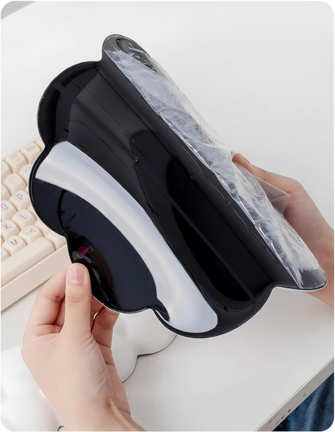 17'' Cloud Keyboard Wrist Rest, 2 Pcs Mouse Pad Wrist Support Keyboard Set with Ergonomic Memory Foam, Cloud Keyboard Anti-Slip Base, Computer Palm for Home Office Laptop Desktop (White) image number 1