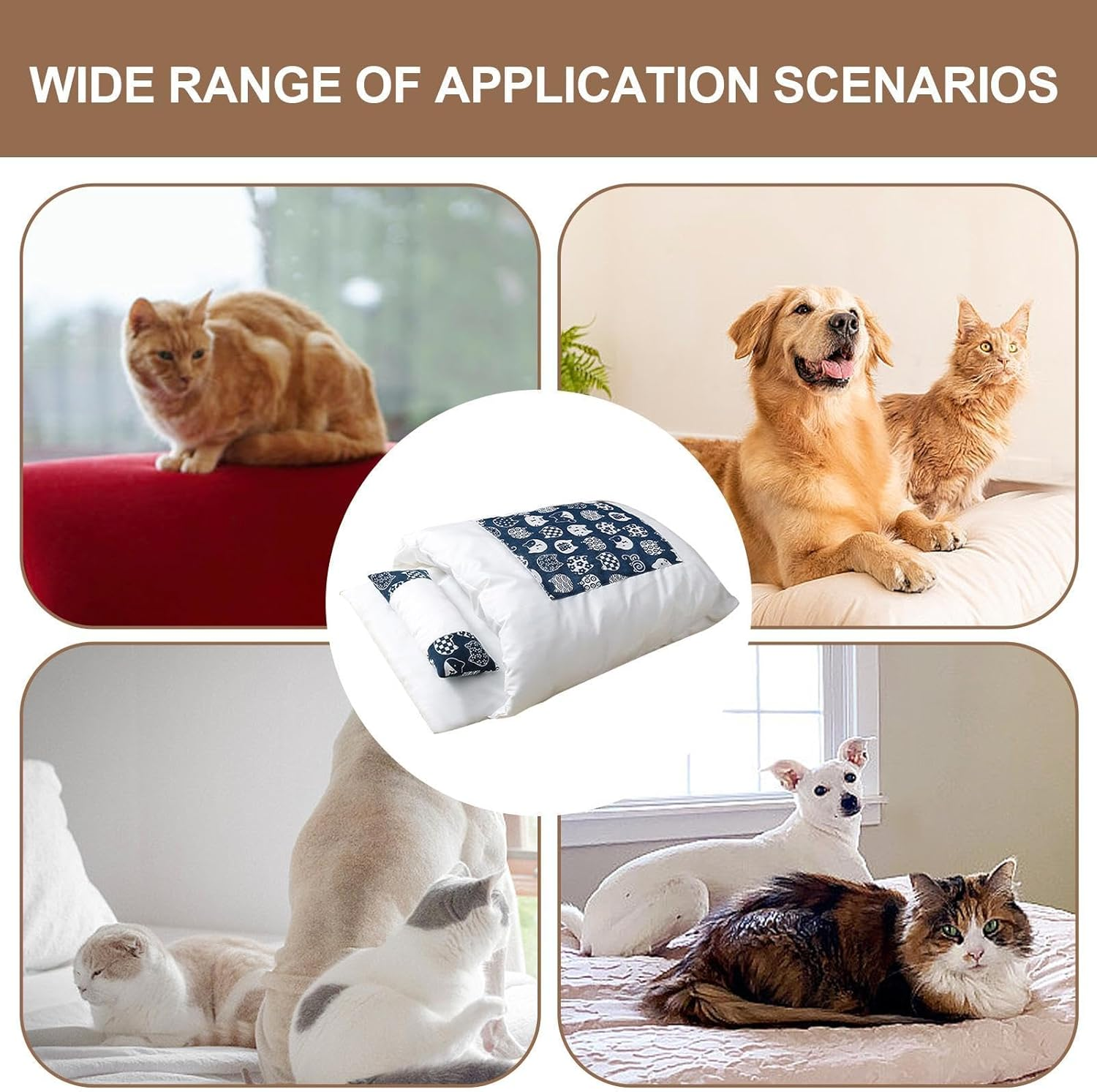 Cat Bed - Pet Bed | Cat Sleeping Bag | No Deformation Pet Bed, Detachable & Washable Sleep Zone Cuddle Cave, Cozy and Comfortable Cat Sleeping Bag, Cuddle Cave for Indoor Puppy & Kitten