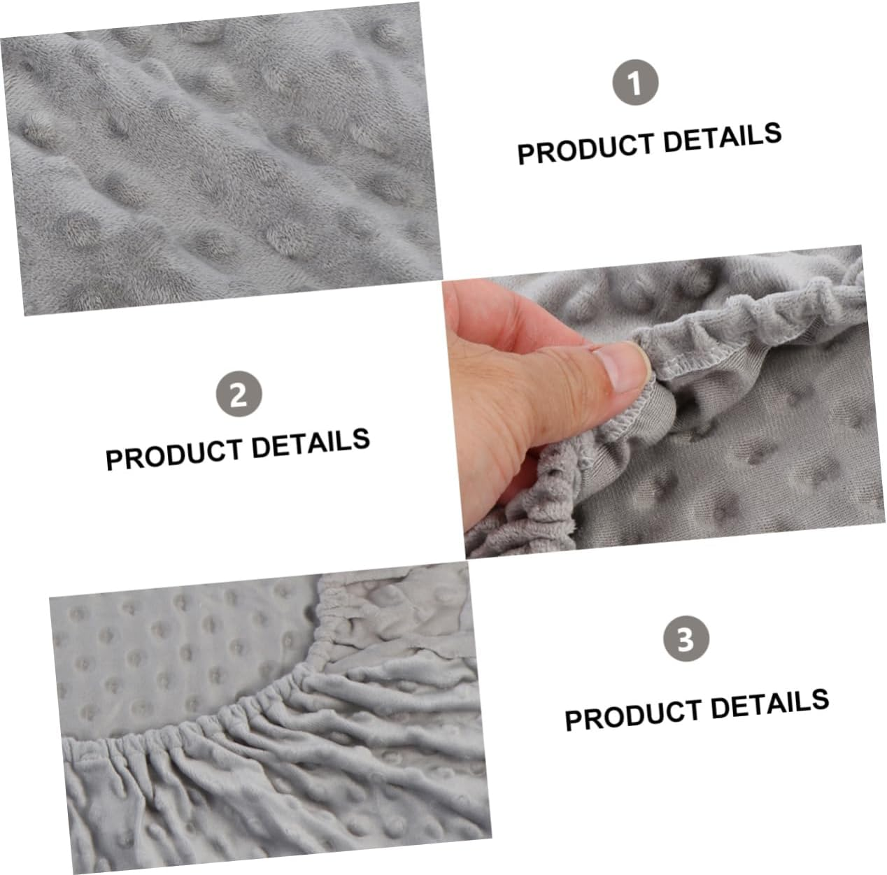IMIKEYA Baby Diaper Changing Pad Cover Breathable Gray Detachable Massage Table Change Cover for Infants, Compatible Standard Changing Mats image number 6