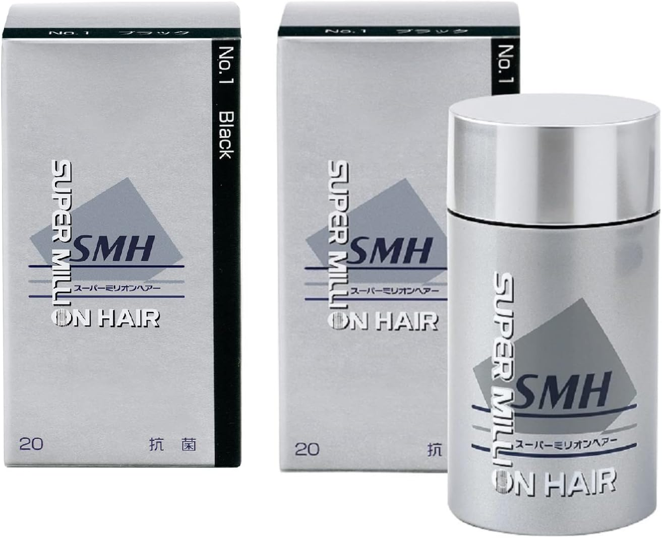 Super Million Hair 0.7 Oz (20 G), Black No. 1, Set of 2 image number 4