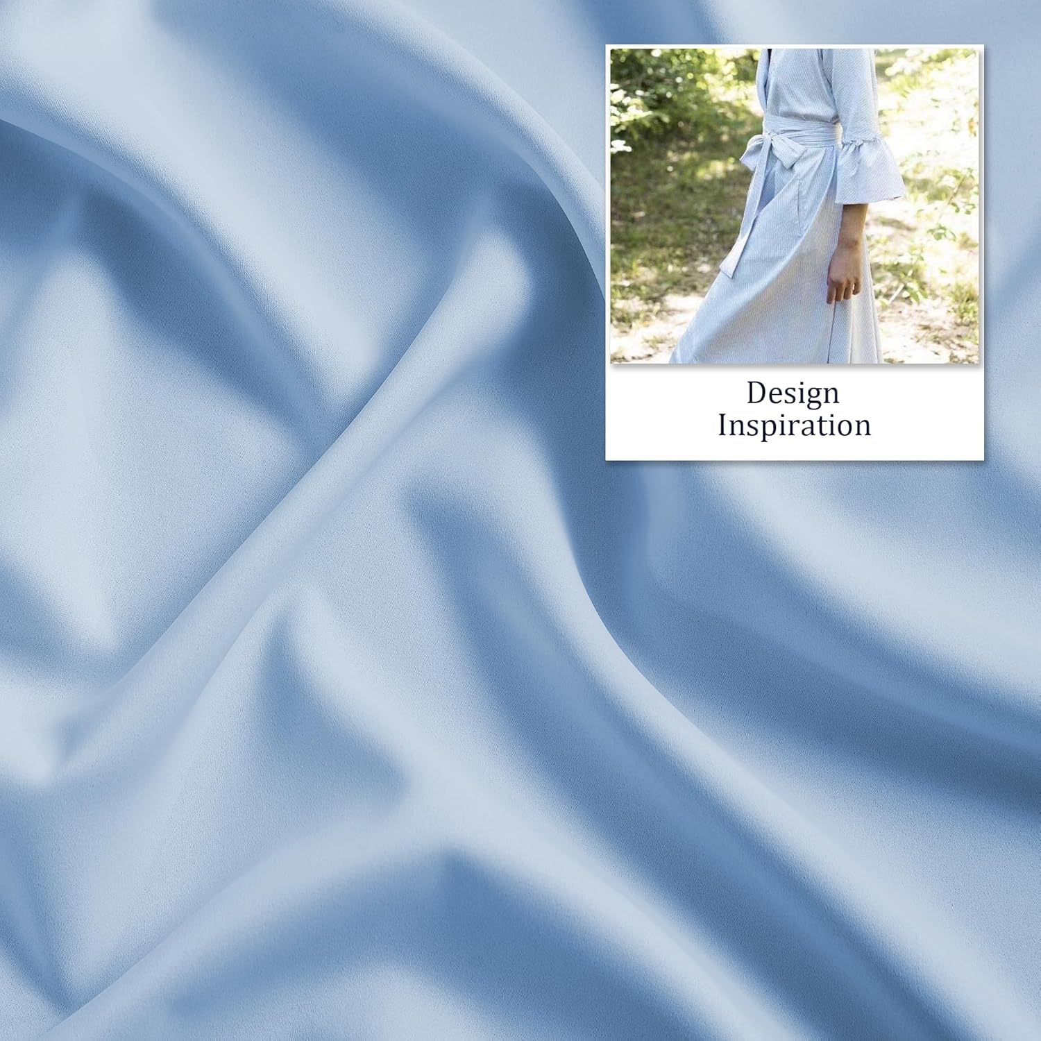 DUALIFE Light Sky Blue Curtains for Bedroom, 63 Inch Length, 2 Panels Sets - Thermal Insulated Room Darkening Curtain Draperies with Grommet for Nursery (42 X 63 Inch, 2 Panels) image number 7