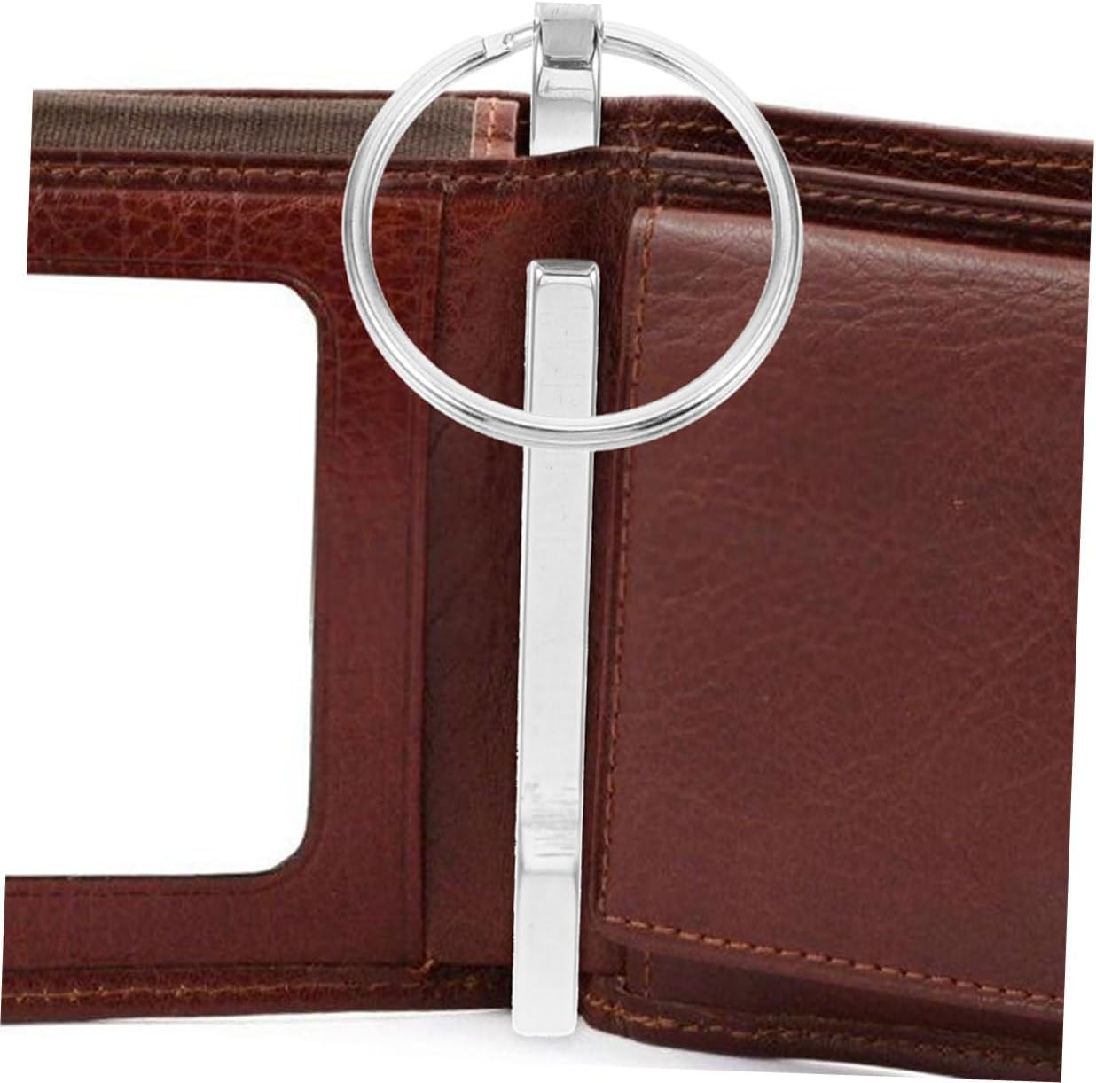 UTHCLO 2Pcs Stainless Steel Money Clip and Keyring Wallet Set Small Cash Holder Carabiner Clip for Outdoor Hiking Backpack Belt Portable Sturdy for Men image number 1