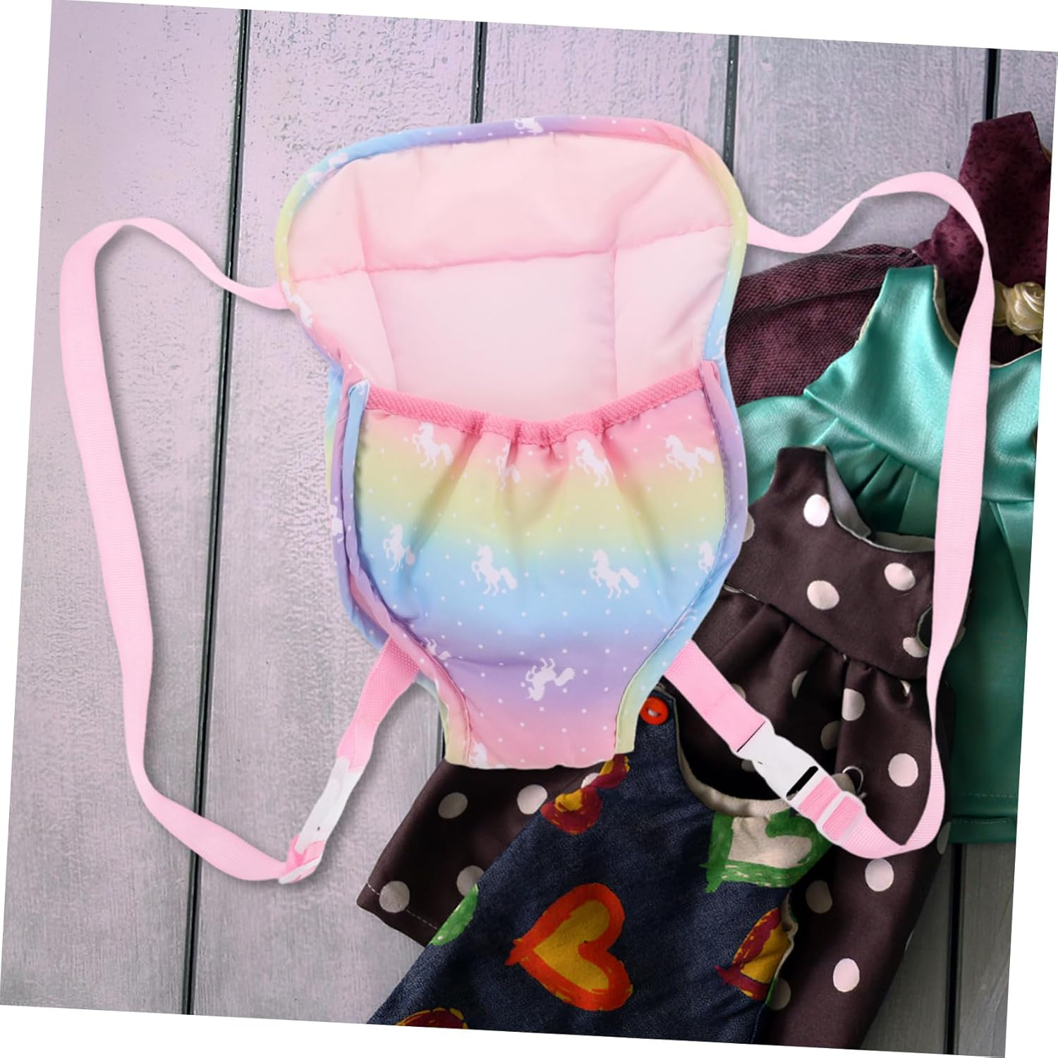 Ifundom Baby Doll Carrier Accessories Adjustable Straps Toddler Play Soft Plush Toy Baby Carrier Backpack for Kids image number 1