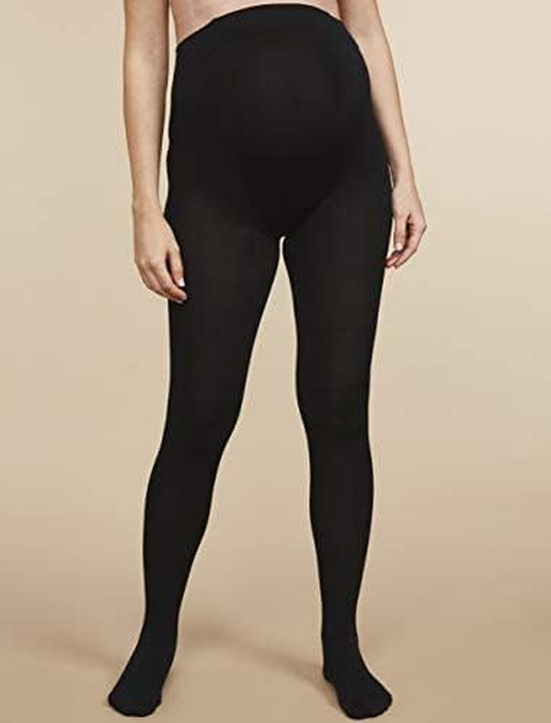 Motherhood Maternity Womens 94822 Pull on Fleece Tights Hosiery - Black image number 3