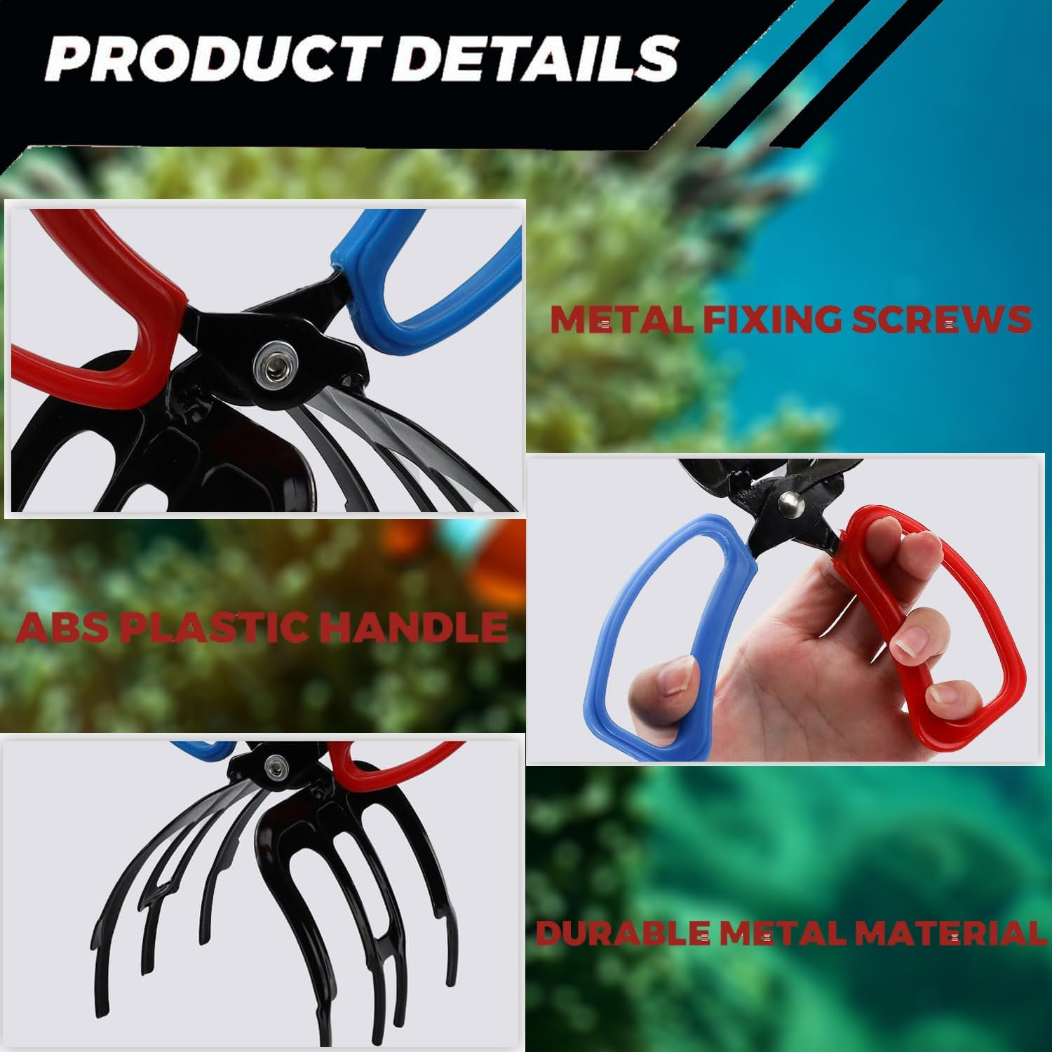 3 Claw Fish Gripper Stainless Steel Fishing Gripper Tool Must Have Fishing Pliers Multi Functional Fish Catching Tool for Freshwater Fish Essential Fishing Accessories image number 5