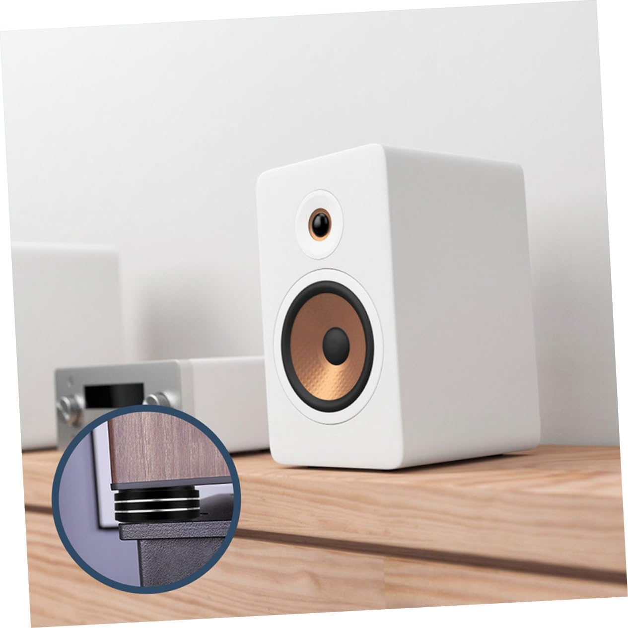 LIGIGWASH 4Pcs Speaker Isolation Feet and Vibration Absorber Pads for Hifi Amplifiers and Subwoofers Black 58X22Mm Speaker Isolation Pads for Audio Equipment and Turntables for Home Audio Systems image number 3