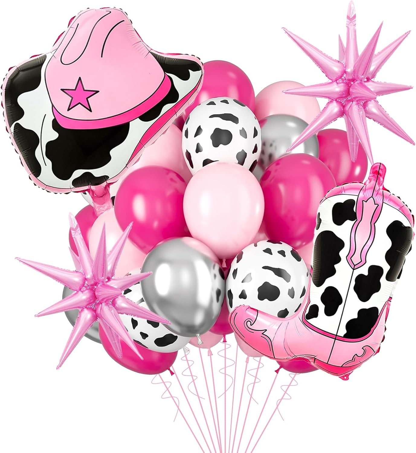 Western Theme Party Decorations, Cowboy Balloons, 12 Inch Latex Brown Cow Print Balloons for Western Party Decorations, Rodeo Party Decorations, Cowboy Birthday Party Decorations