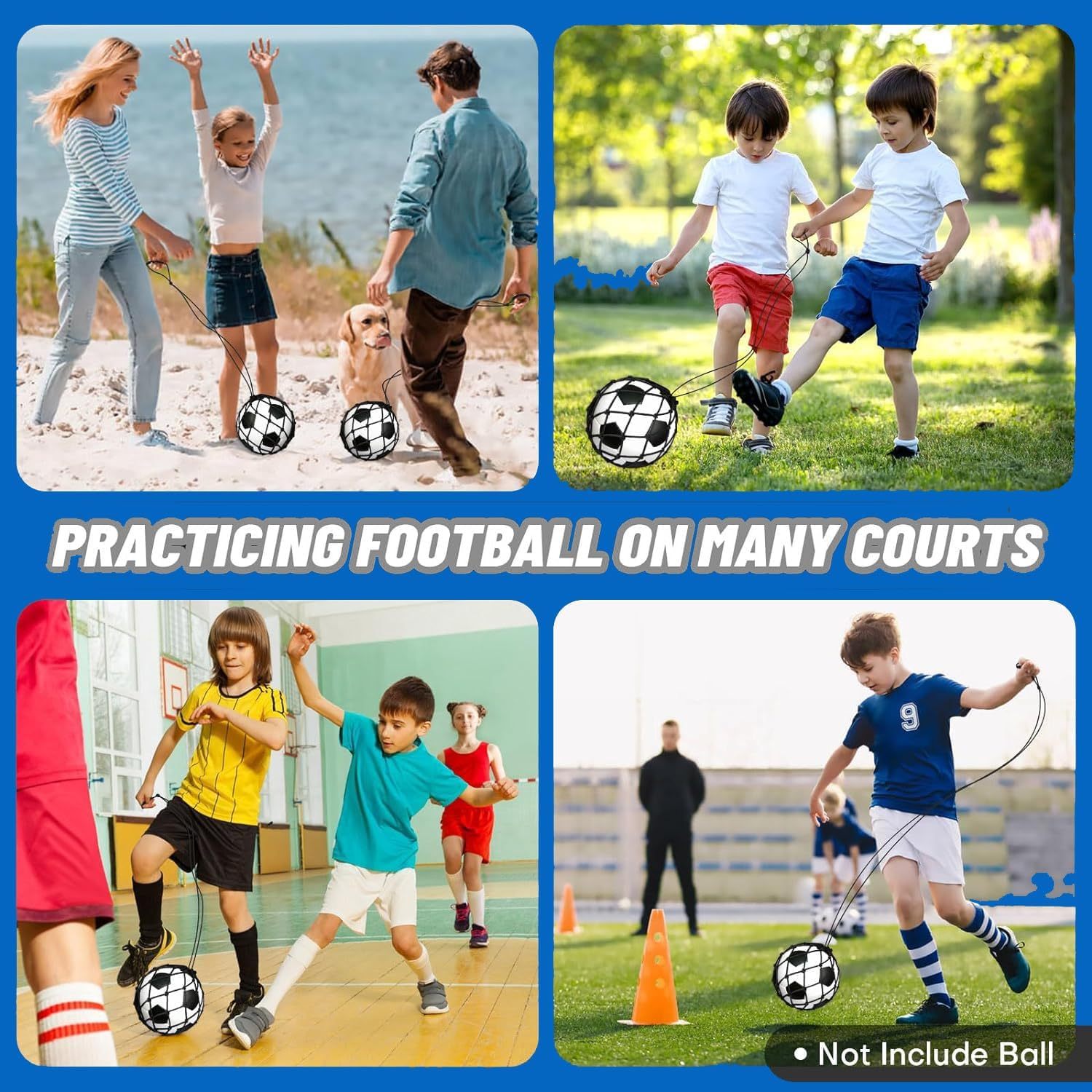 Wzenclave Ball Net Bag Soccer Training Equipment Adjustable Mesh Soccer Ball Bag Drawstring Closure Football Volleyball Storage Ball Carrier Multifunctional Sports Ball Holder for Outdoor Sports