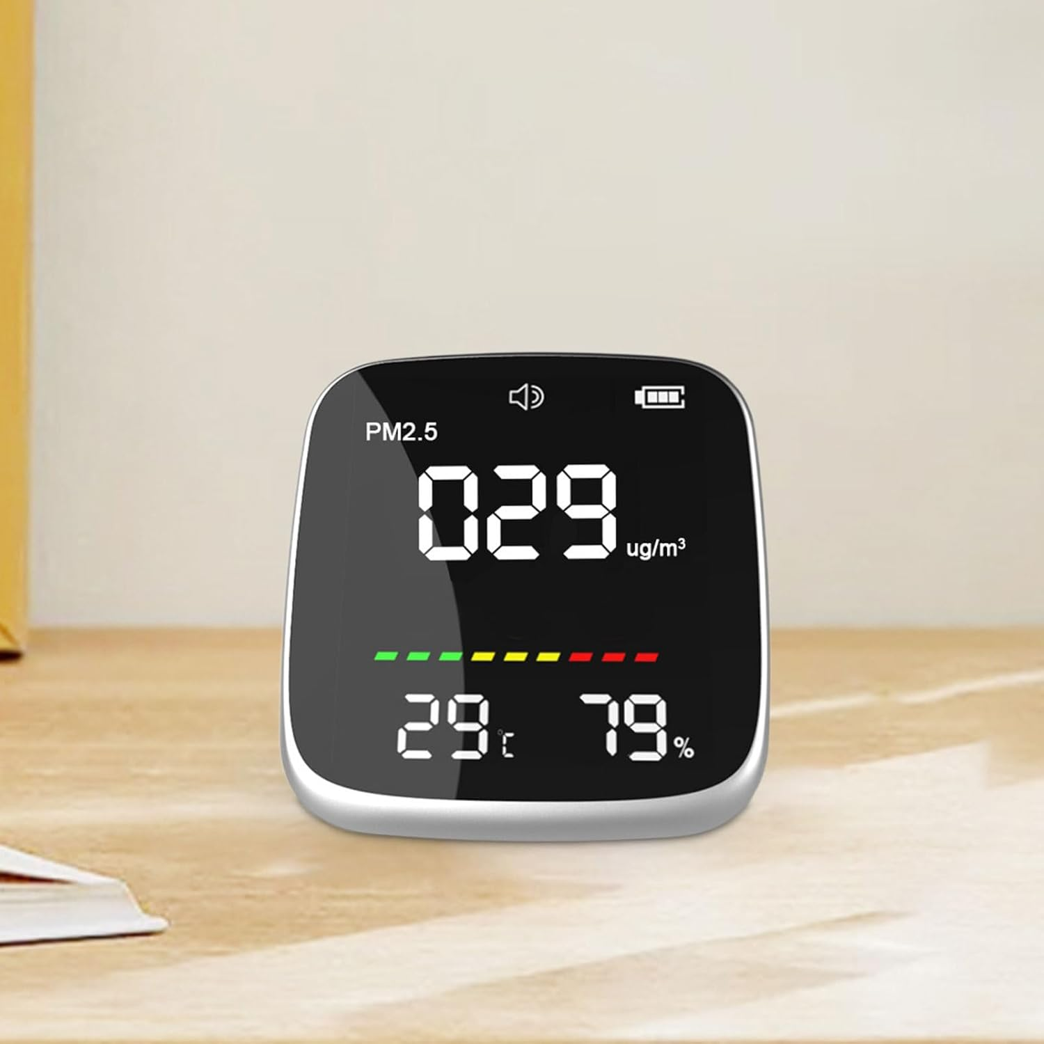 Carbon Monoxide Detector, Co2 Detector, USB Charging Air with Warning Function, PM2.5, Temperature, and Humidity Measurement Tool with LED Digital Display for Home School image number 4