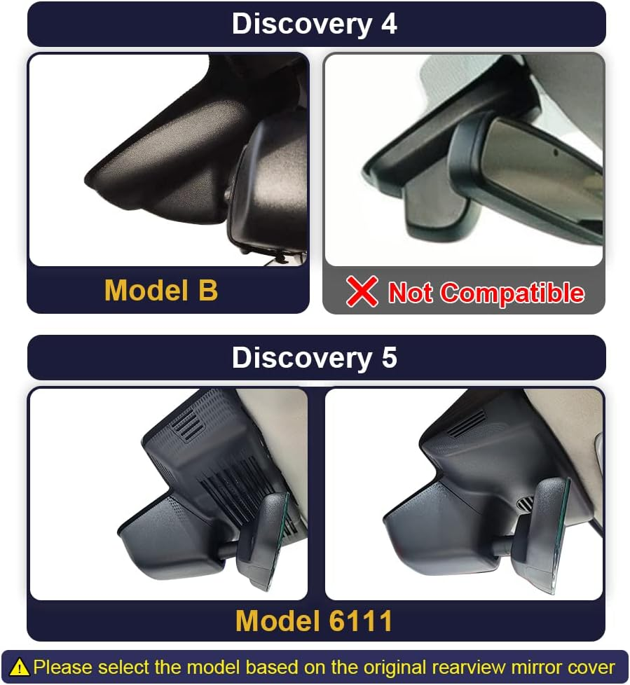 Fitcamx 4K Dash Cam Suitable for Land Rover Discovery 4 2011 2012 2013 2014 2015 2016 SE S HSE P300 (Model B/L462), OEM Style, 2160P UHD Video Wifi APP, Loop Recording G-Sensor, Plug & Play, 64GB Card