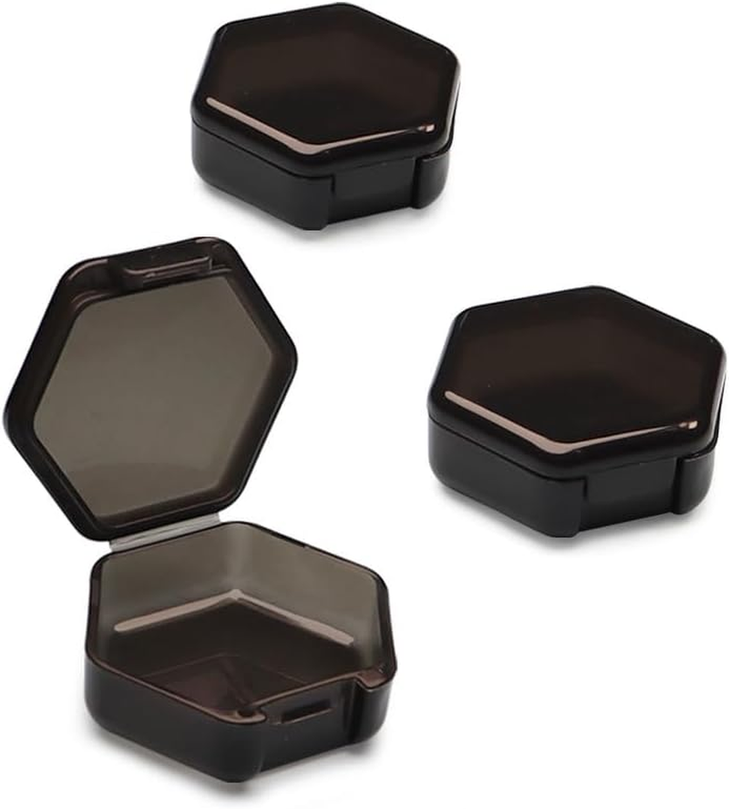 3 Packs Small Pill Organizer, Travel Pill Container Mini Pocket Pill Organizer Daily Single Pill Containers Portable Medicine Holder for Purse Vitamin Fish Oil Supplements (Black) image number 4