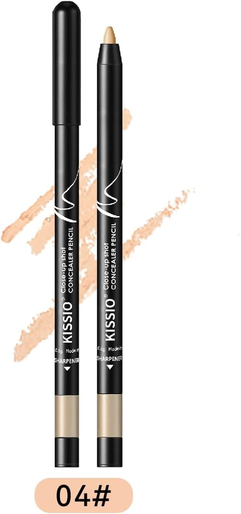 KISSIO Concealer Pencil,Under Eye Concealer,Cover Acne and Freckles,Brightener,Waterproof,Long Lasting and Cream,Makeup Pencil with Sharpener,Milktea - 02Natural image number 6