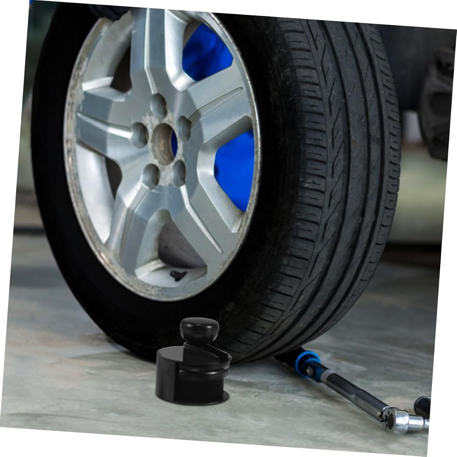 STOBAZA 1Set Tire Shine Brush Applicator for Automotive Detailing and Maintenance Organized Storage Stand Tire Gloss and Lifespan for Car Care image number 2