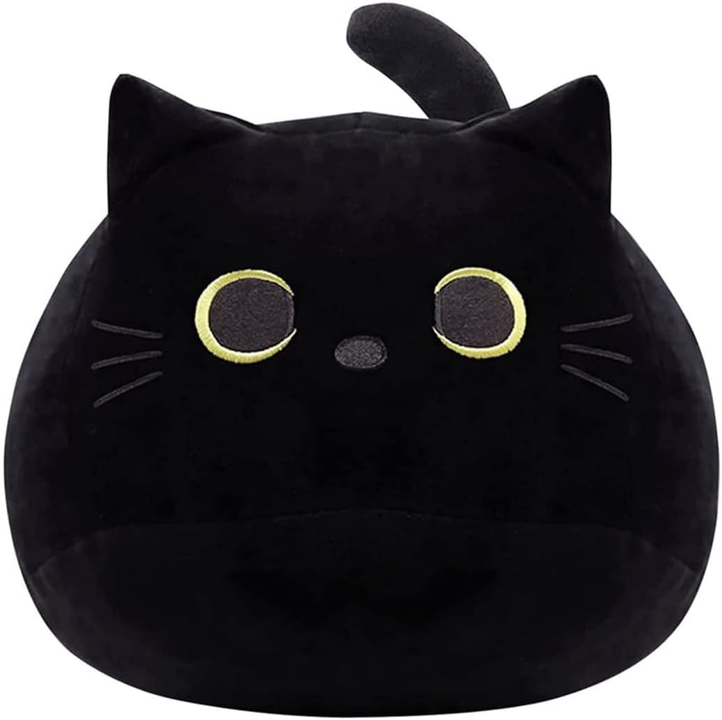 21.65" Black Cat Plush Toy Black Cat Pillow,Soft Plush Doll Cat Plushie,Stuffed Animal Soft Plush Pillow Baby Plush Toys Cat Shape Design Sofa Pillow Decoration Doll image number 2