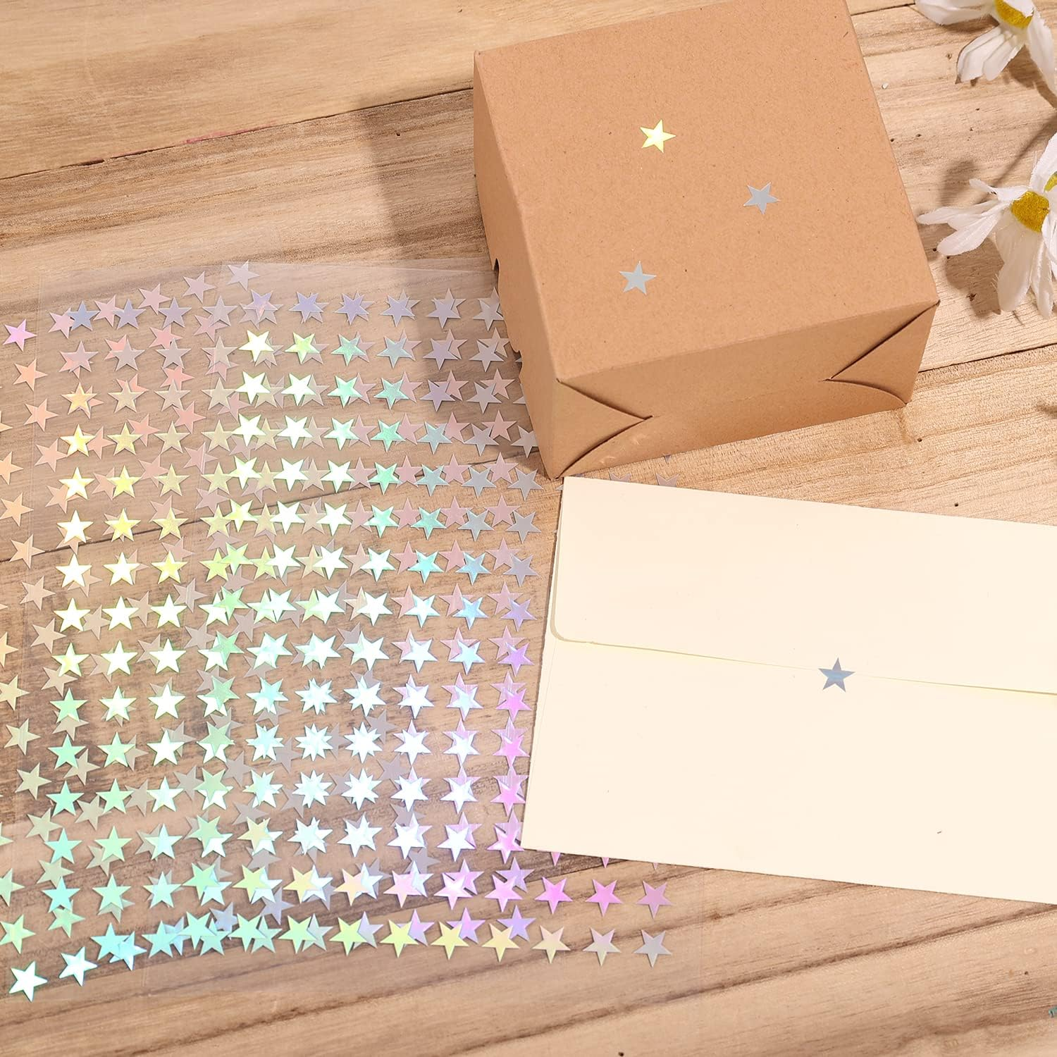 1500Pcs Holographic Self-Adhesive Star Sticker for Crafts - Laser Five-Pointed Mini Foil Stars for Kids Reward at School Classroom (Laser Silver) image number 4
