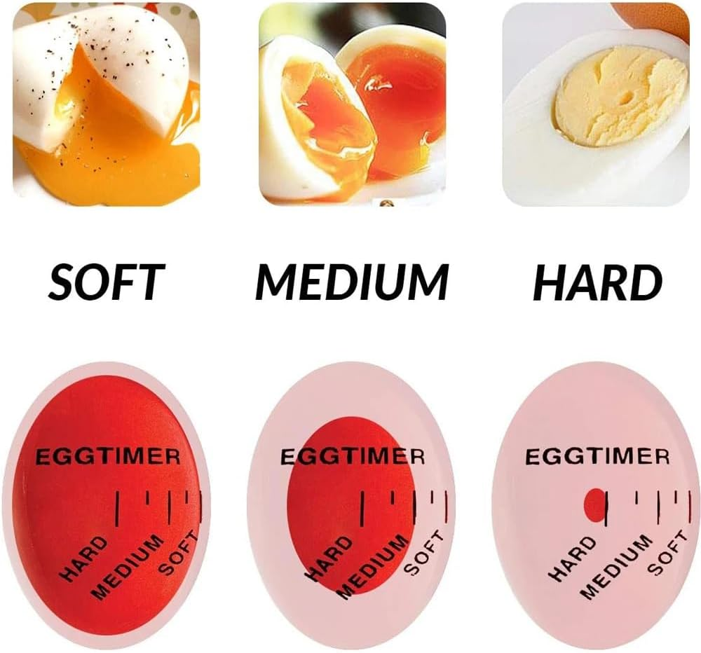 Egg Timer Color Changing for Perfect Boiled Eggs - Soft, Medium, Hard Boiled Egg Timer, Heat-Sensitive Kitchen Gadget, Durable Non-Toxic Resin, Reusable Cooking Tool, Ideal Breakfast Gift image number 5