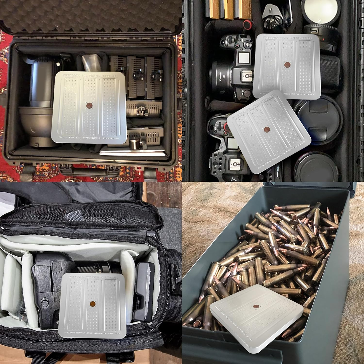 Wisesorb 200 Gram 2 Pack Gun Safe Dehumidifier, Reusable Silica Gel Dehumidifier, Indicating Silica Gel Desiccant Canister (Orange to Green) image number 5