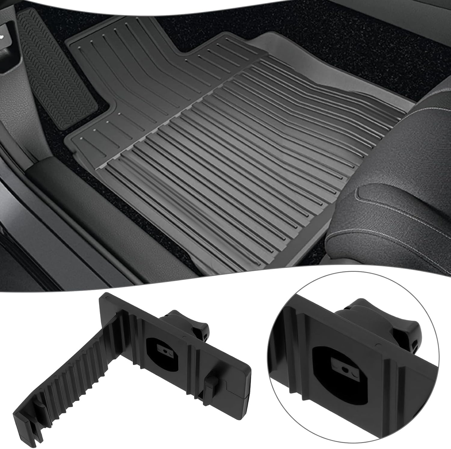 OTOTEC 4 Pcs 54.5X25Mm Anti-Slip Car Mat Retention Clips Screw-Type Floor Mat Holders Compatible with Honda Compatible with Civic Jazz CR-V HR-V Compatible with Acura Models