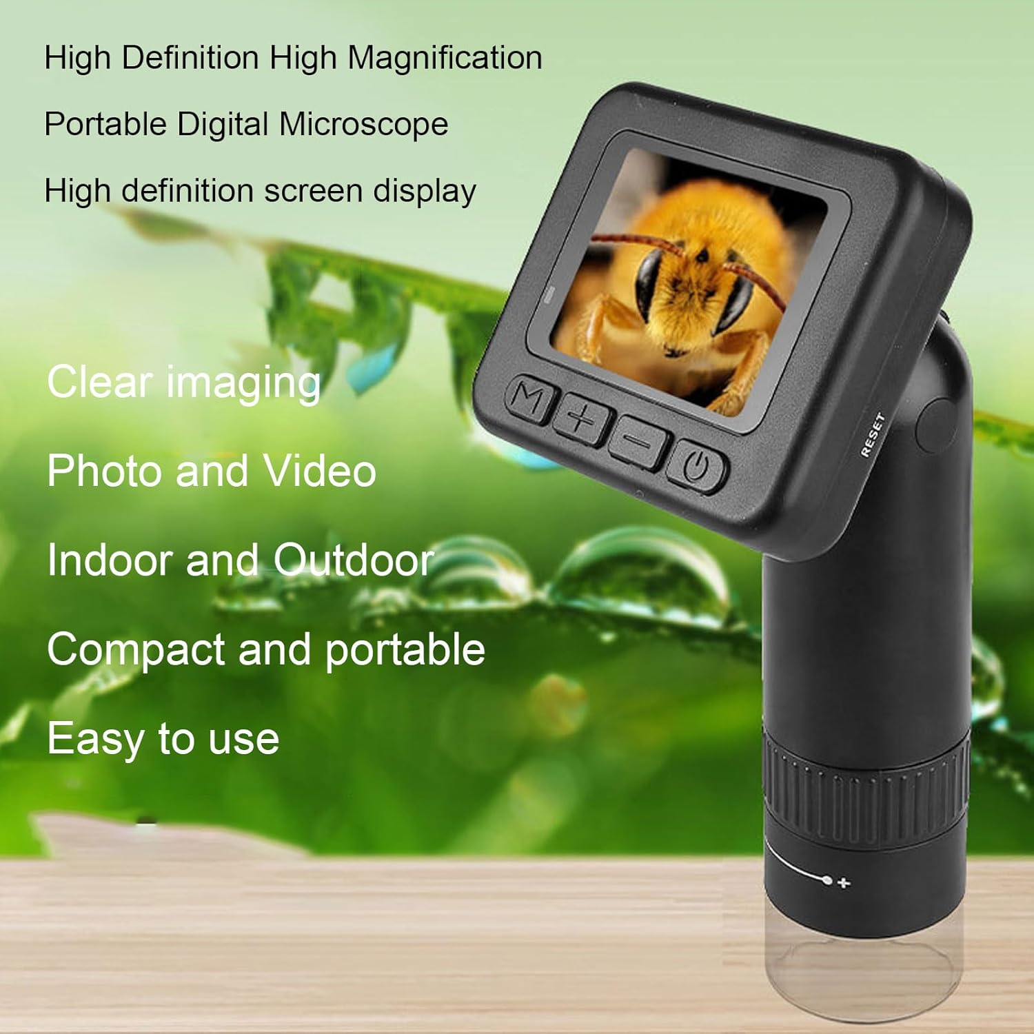 XUMIUZIY Portable Digital Microscope, 50X-1000X Magnification Handheld Microscopes with 2 Inch LCD Screen, 8 Adjustable LED Lights, USB Microscope Camera for Kids & Adults image number 3