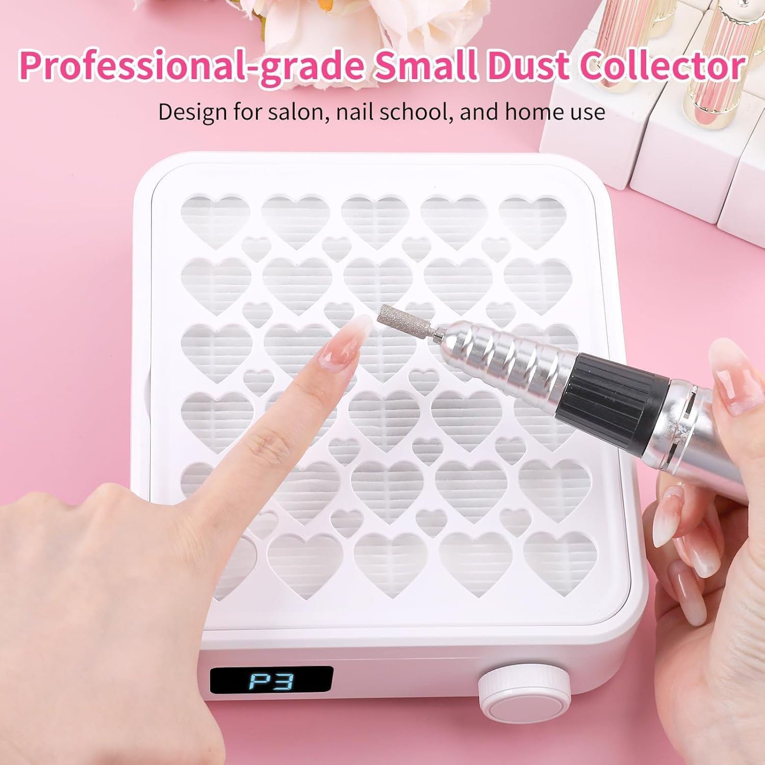 BQAN Nail Dust Collector Portable 4200RPM Vacuum with Reusable Filter for Acrylic Drilling Dust Beginner Friendly Small Manicure Tool image number 1