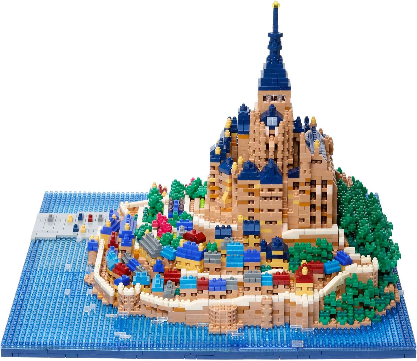 Kawada NB-059 Nanoblock, Mont Saint Michel Deluxe Edition, 8.1 X 11.0 X 11.0 Inches (20.6 X 28 X 28 Cm), for Ages 12 and up Interior Hobby image number 5