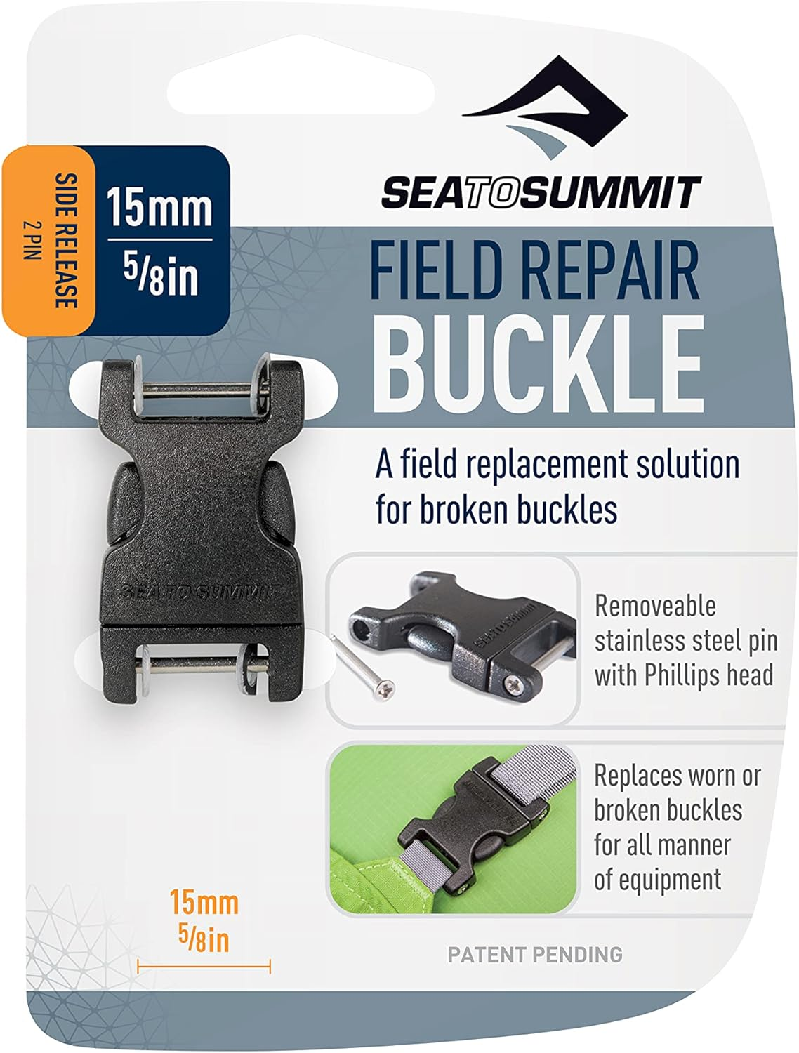 Sea to Summit Field Repair Buckle Side Release 2 Pin Camping Accessory