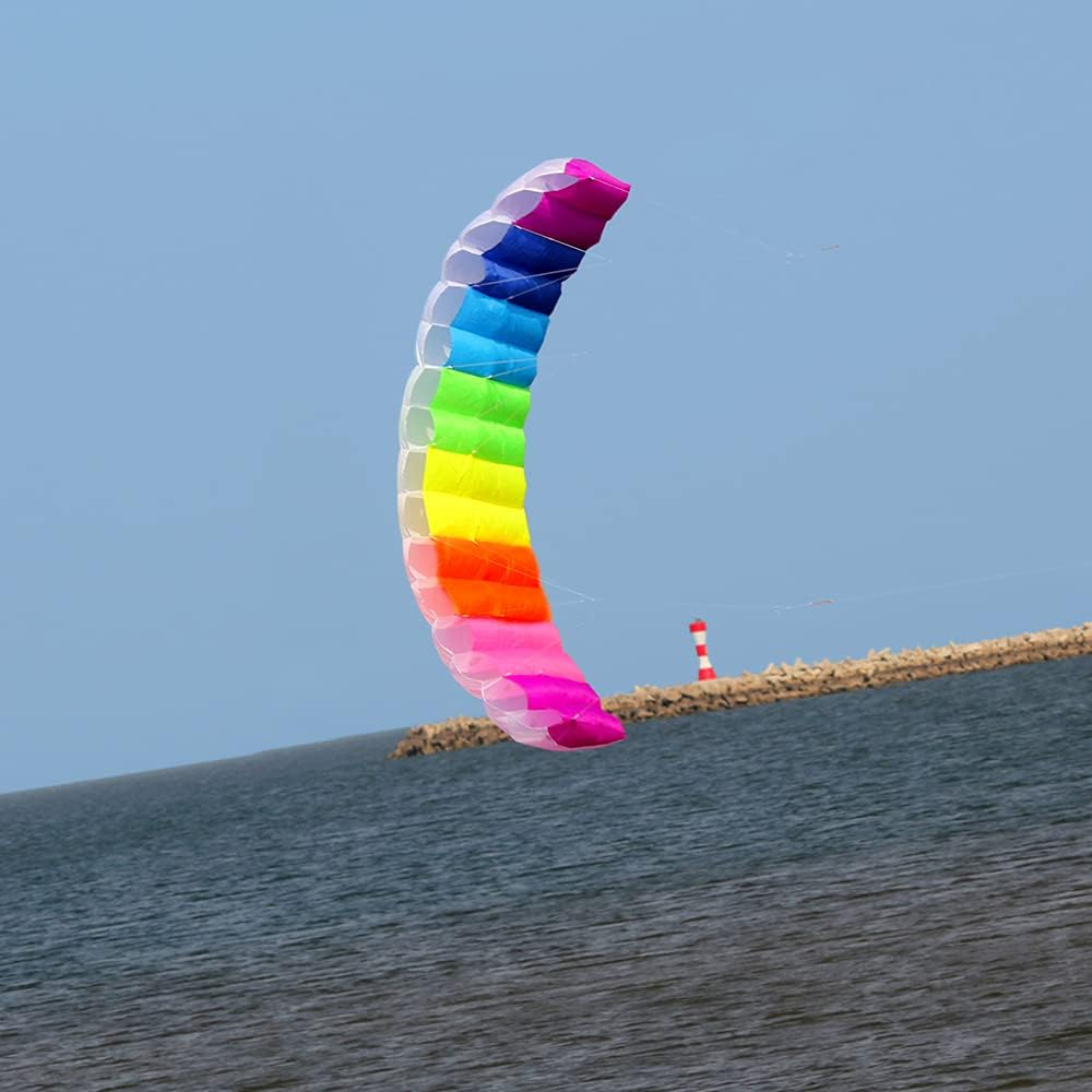 1/1.4/2/2.7M Flying Line Wing Kite Stunt Power Kite Soft Giant Flying Kite Sports B Kite 2 Meters image number 3
