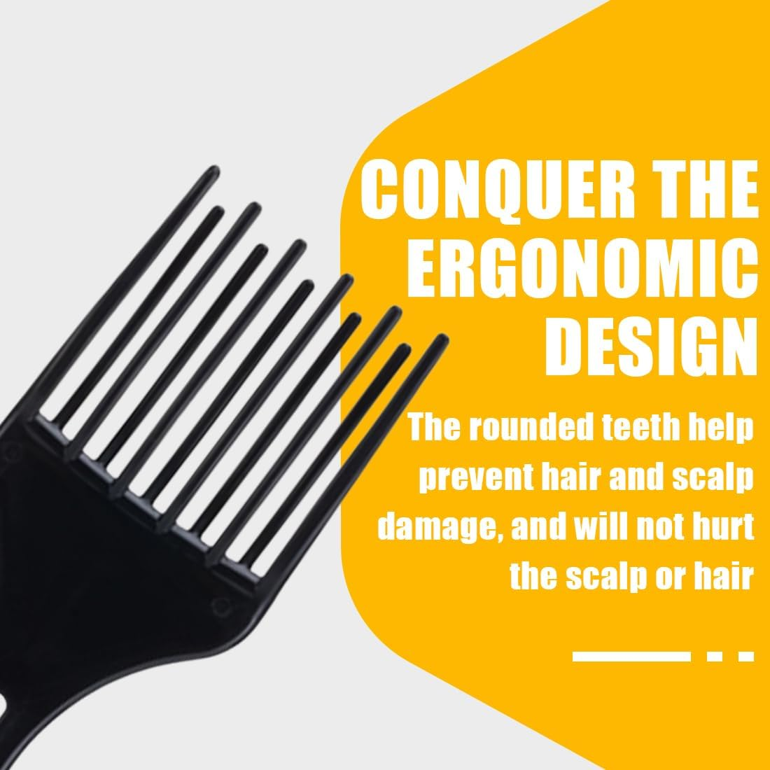 LAKJUOZ Pack of 2 Finger Styler Afro Combs Coarse Hair Comb Curling Comb Plastic Comb Natural Curls Perm Strands