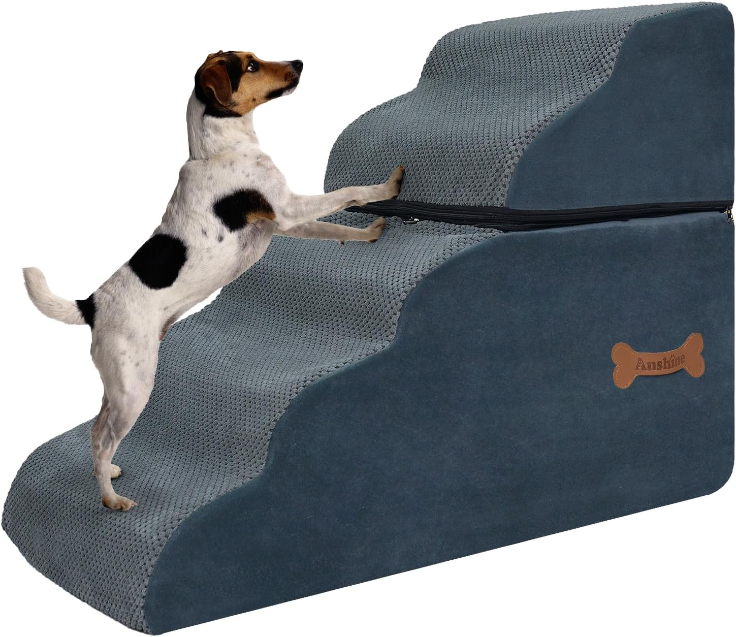 Anshine Dog Stairs, 5 Tiers for Bed, Car, Couch &ndash; Non-Slip Pet Ramp for Small & Large Dogs, Dog Steps for High Beds & Outdoor Steps Portable Pet Ramp for Safe Access image number 2