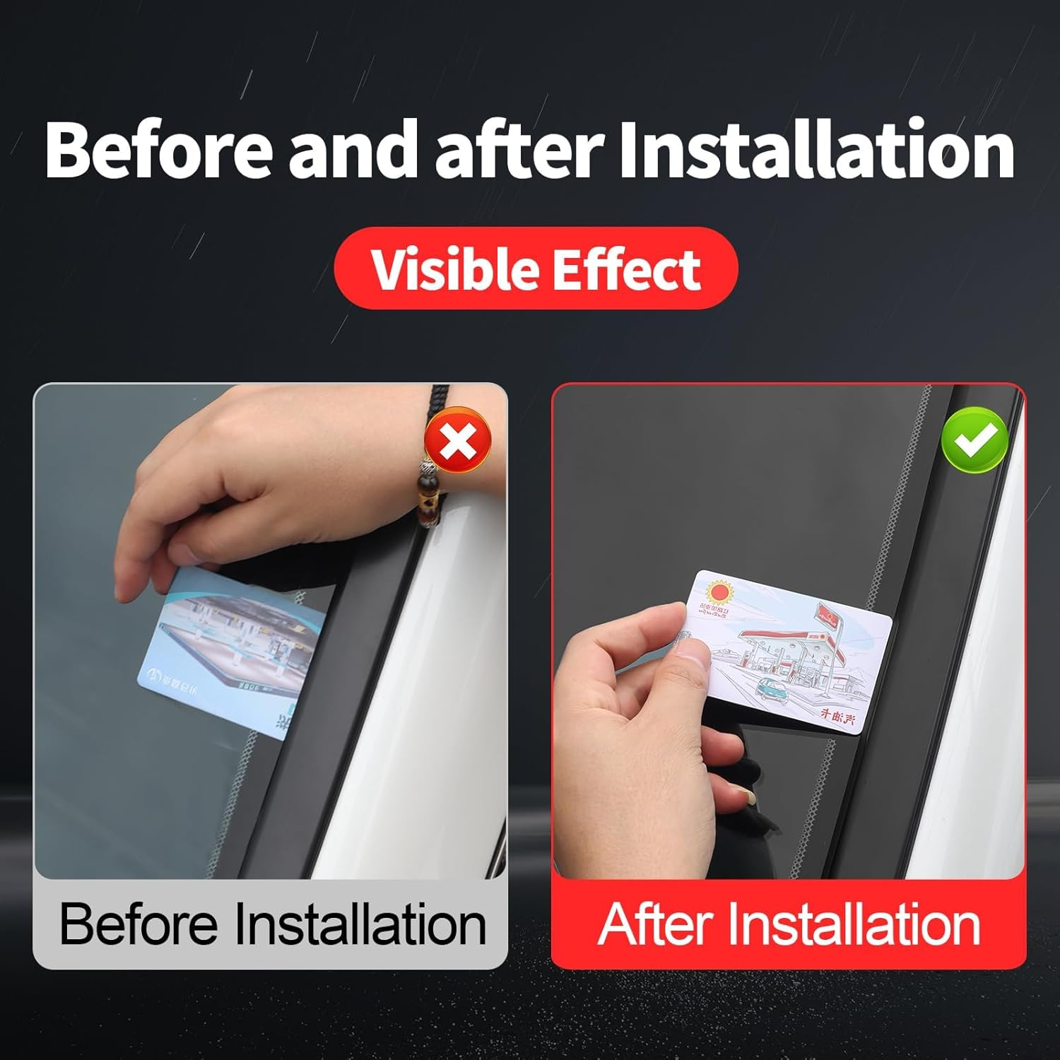 Front Windshield Silicone Strip for 2024 2025 2026 Lexus GX550 Luxury Overtrail Sports Luxury Waterproof Window Sealing Strip External Modification Accessories Exterior Parts(2 Pieces) - Lc150 image number 4