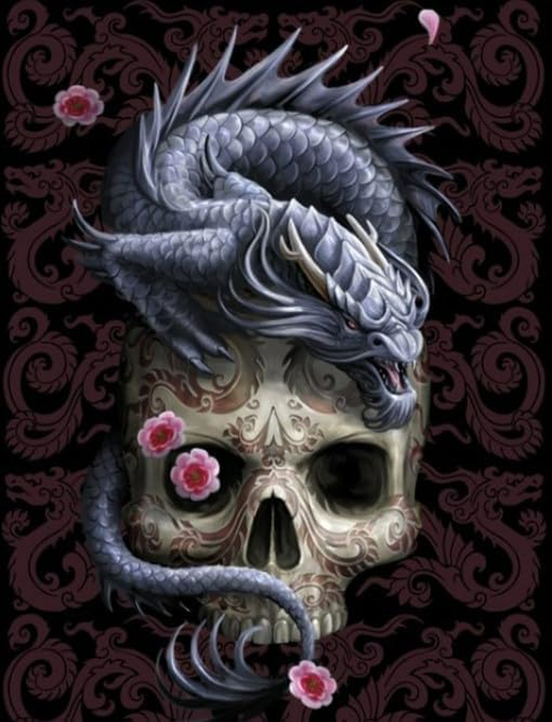 Anne Stokes Quilt Cover Set - Oriental Skull - King Size