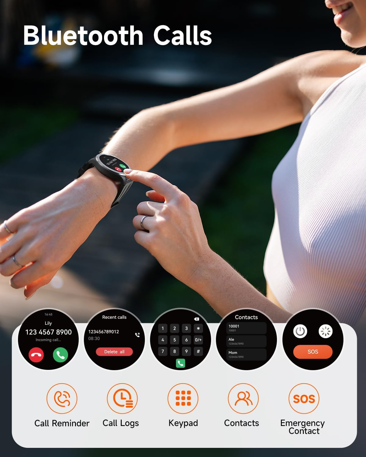 TRUEFREE Smart Watches for Men Women(Answer/Make Calls), 1.53" Fitness Tracker with Heart Rate Spo2 Sleep Stress Monitor, 127 Sports Modes IP68 Waterproof, Smartwatch for Iphone Android Phones image number 1