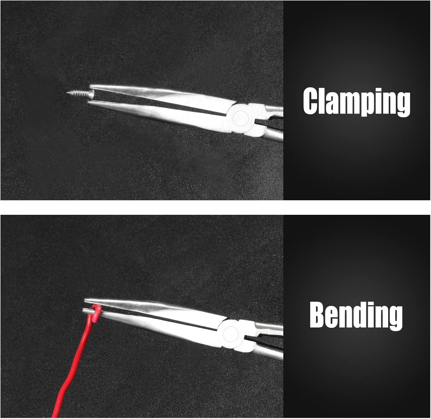 11 Inch Bent Nose Pliers 30 Degree Long Reach Pliers with Serrated Teeth Straight Extra Long for Hard-To-Reach Narrow Spaces and Limited Clearance Areas image number 6