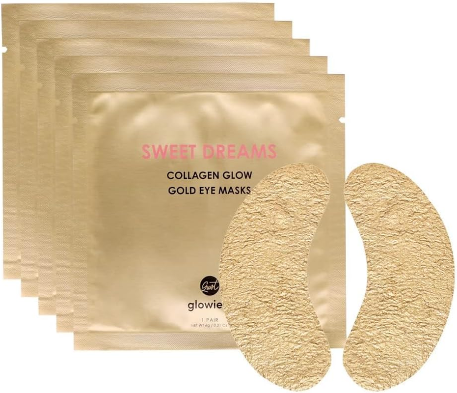 Sweet Dreams Collagen Glow Gold Eye Masks L under Eye Mask for Beauty & Self Care Wrinkle Patches L Puffy Eyes and Dark Circles Treatments Collagen, Niacinamide, Hyaluronic Acids, Peptides image number 4
