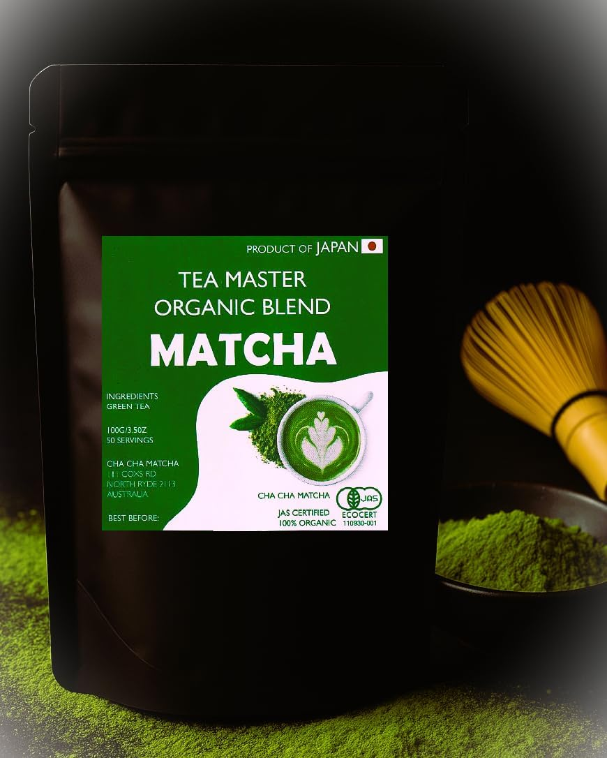 CHA CHA MATCHA &ndash; Tea Master Organic Blend, Premium Japanese Matcha Green Tea Powder 100G-100% Jas-Certified Organic, Authentic Japanese Matcha image number 2