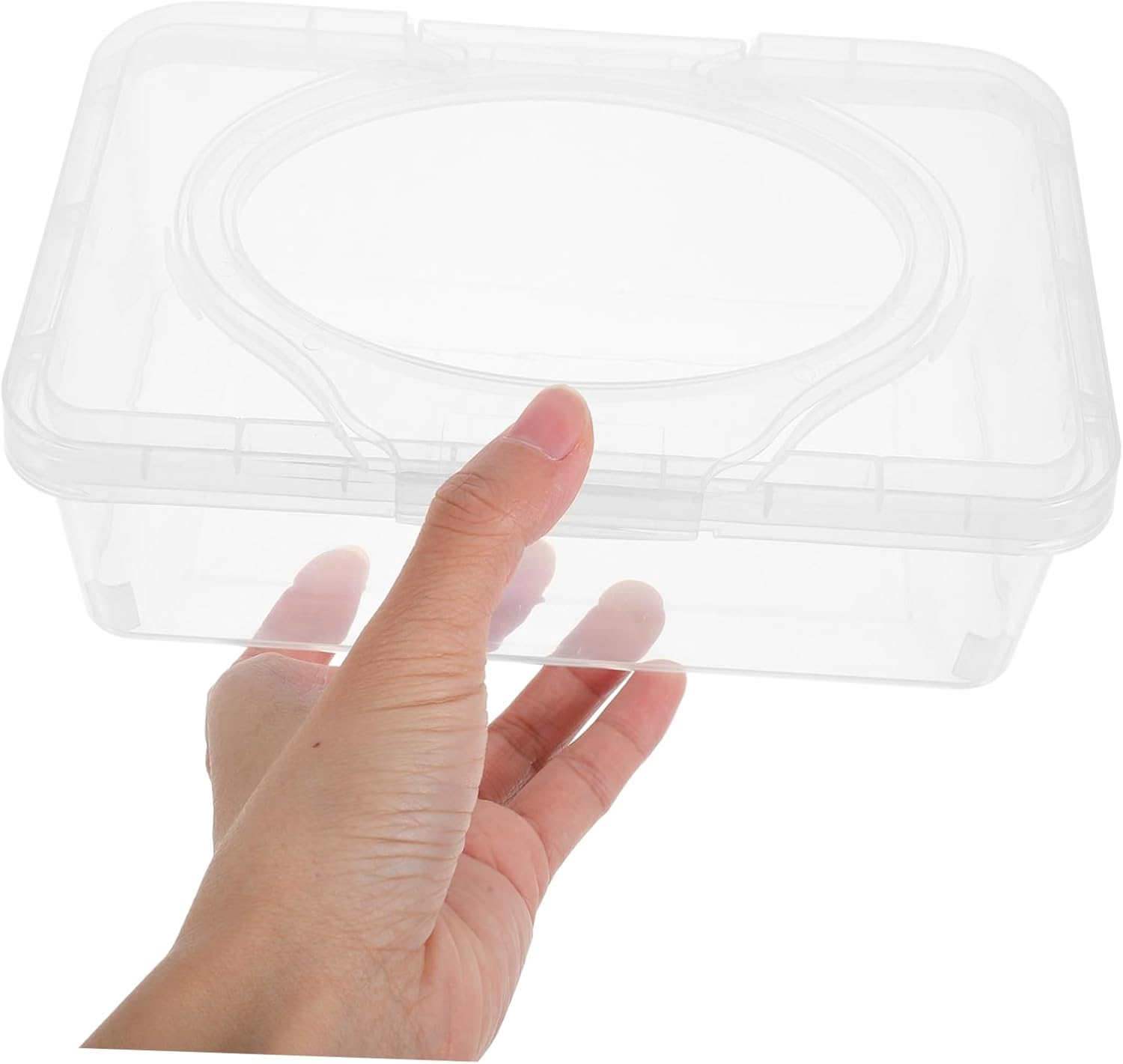 LABRIMP 2Pcs Wet Wipes Storage Box Flip- Tissue Dispenser Wipes Holder for Home Office Car image number 2