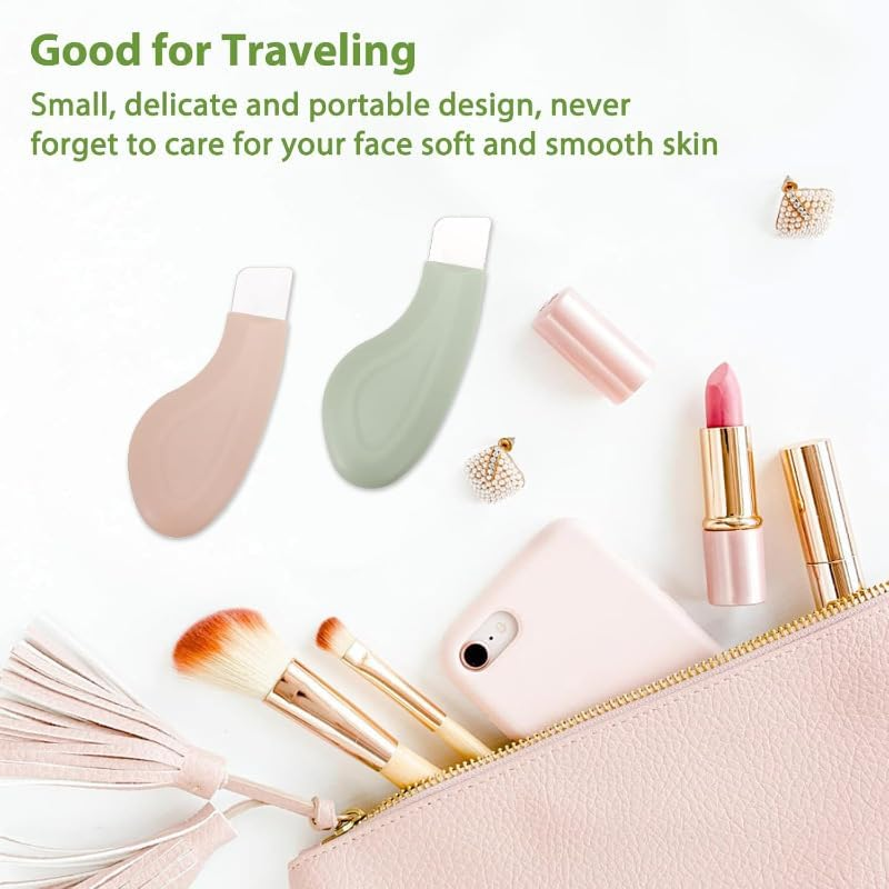 FAFUBOTIF 1 Pcs Blackhead Remover Tools, Silicone Face Scraper for Deep Cleansing, Nose Blackhead Remover for Women Men - Green - Heart-Shaped Beige image number 6